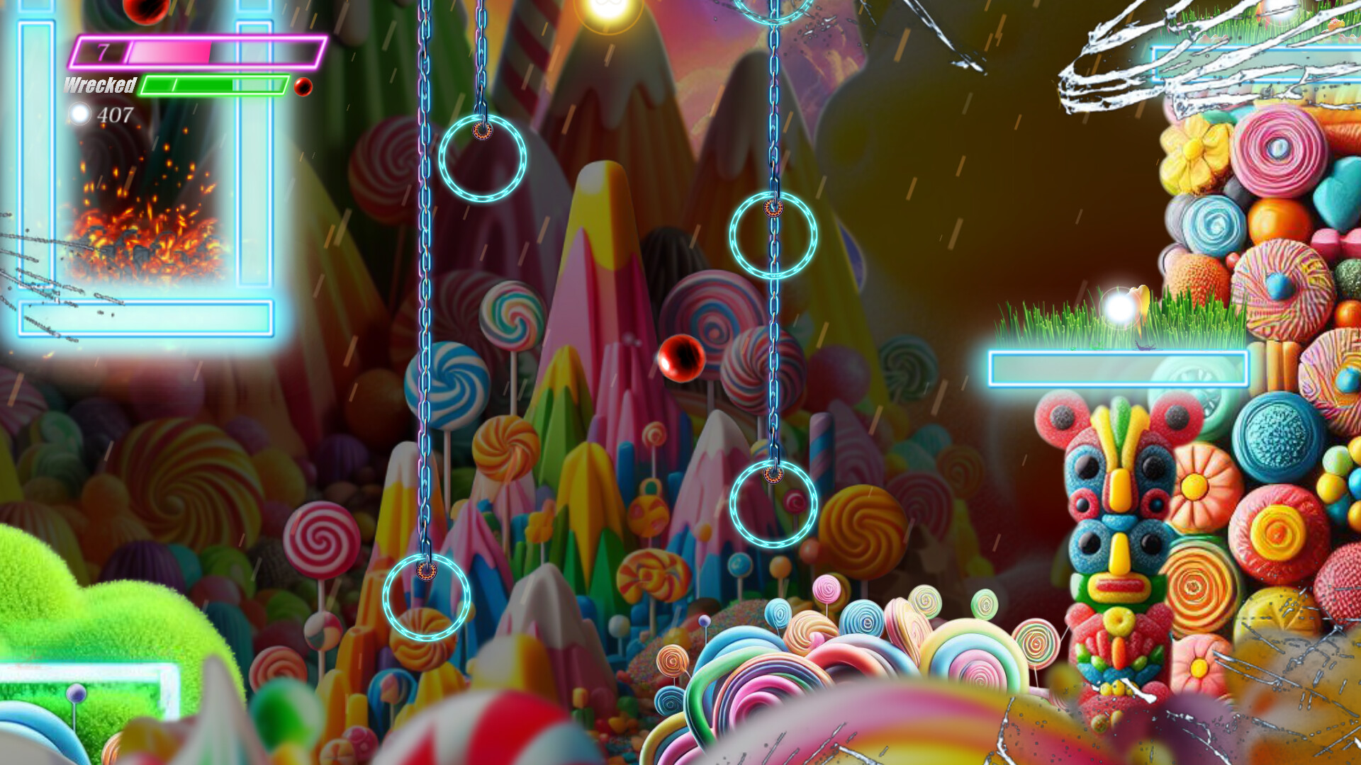 遊戲中的平台跳躍場景與收集要素