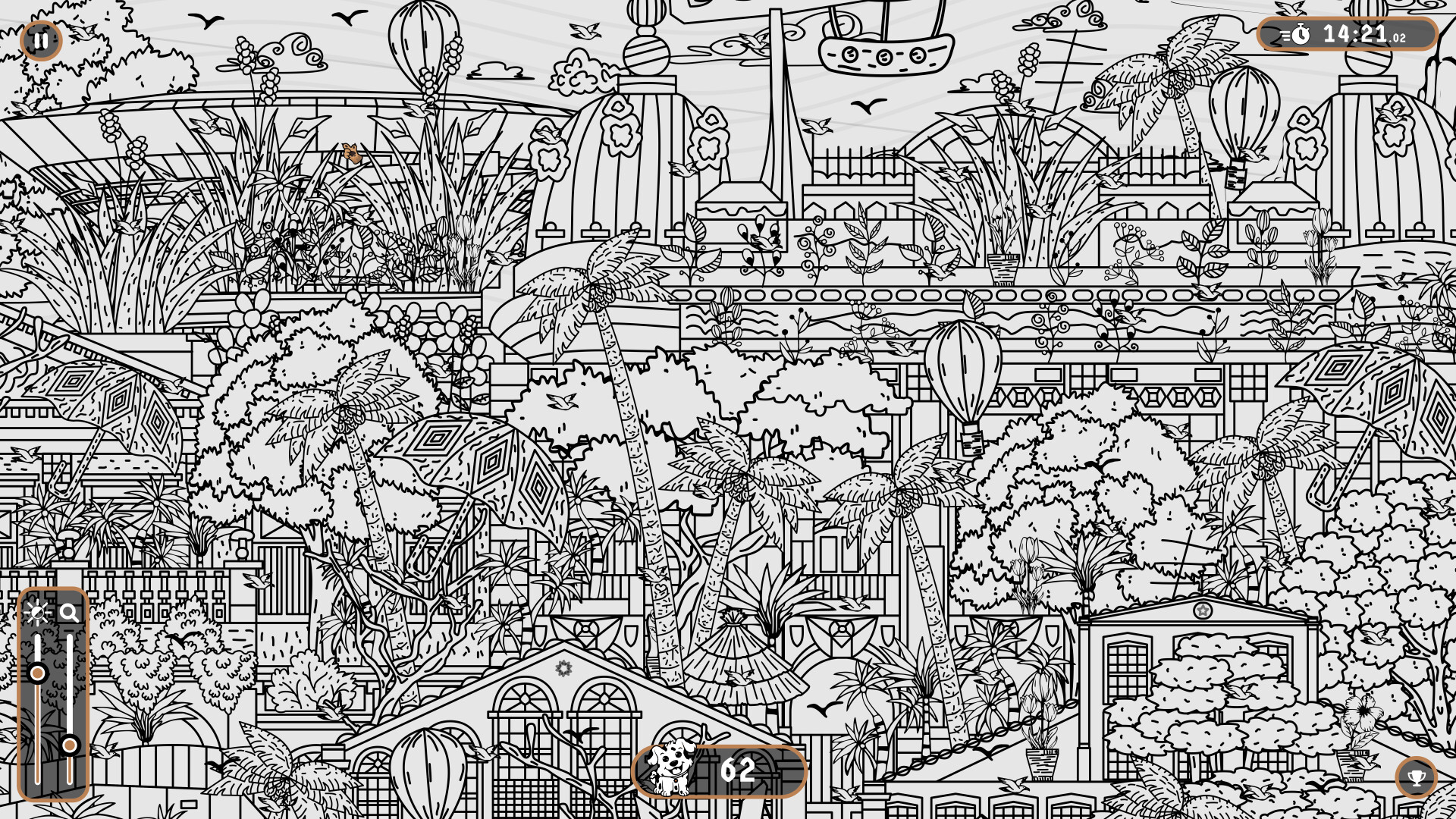 另一個角度的遊戲截圖，展示了更多豐富的場景細節，每一處都經過精心繪製。