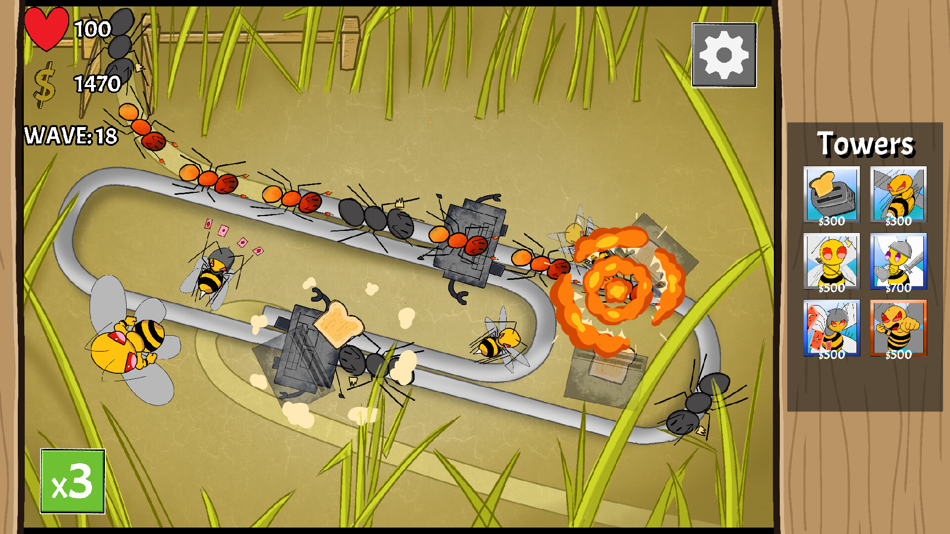 遊戲後期的激烈戰鬥場面，滿畫面的特效展示