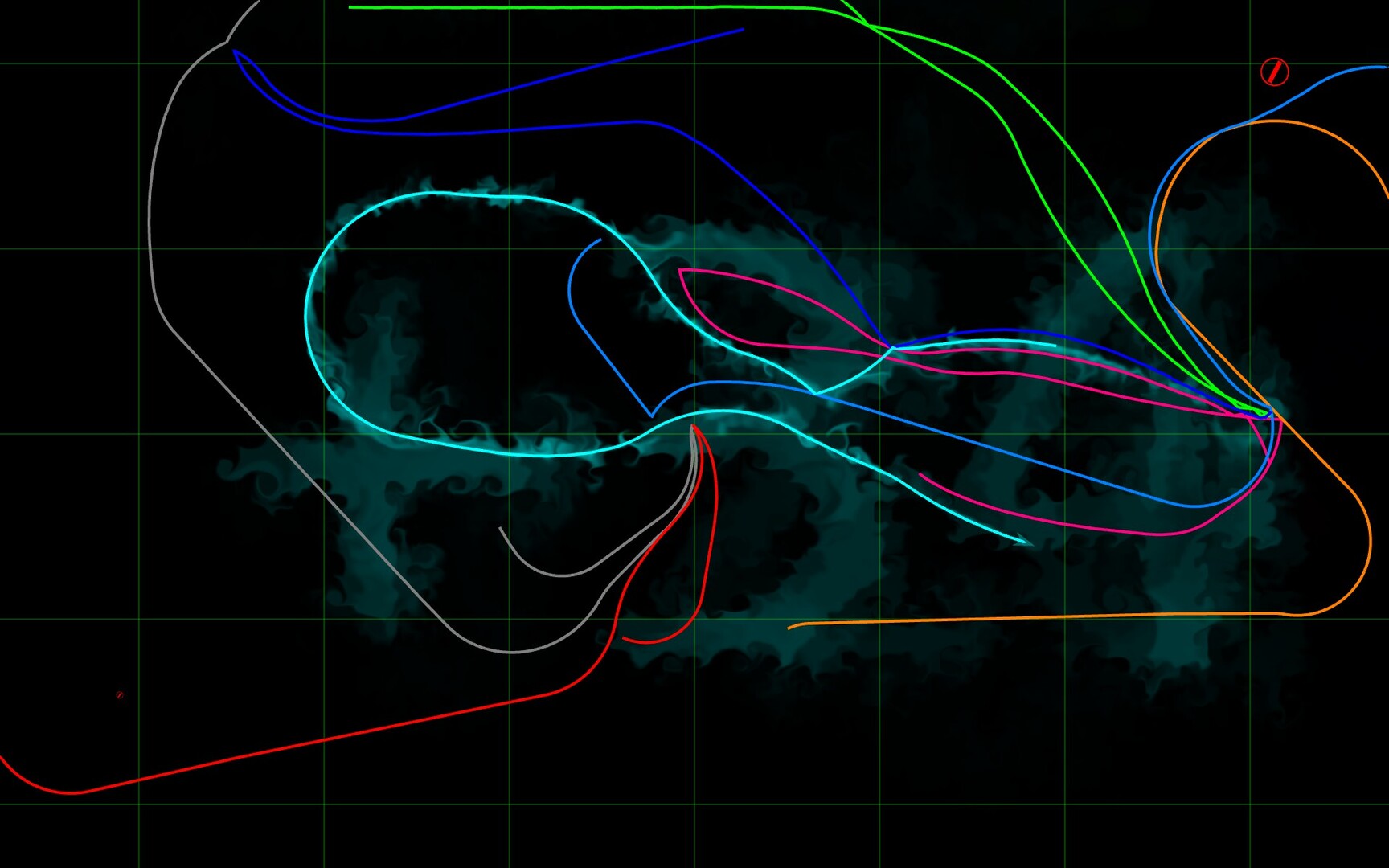另一張遊戲實機畫面,展現出不同顏色陣營的對抗