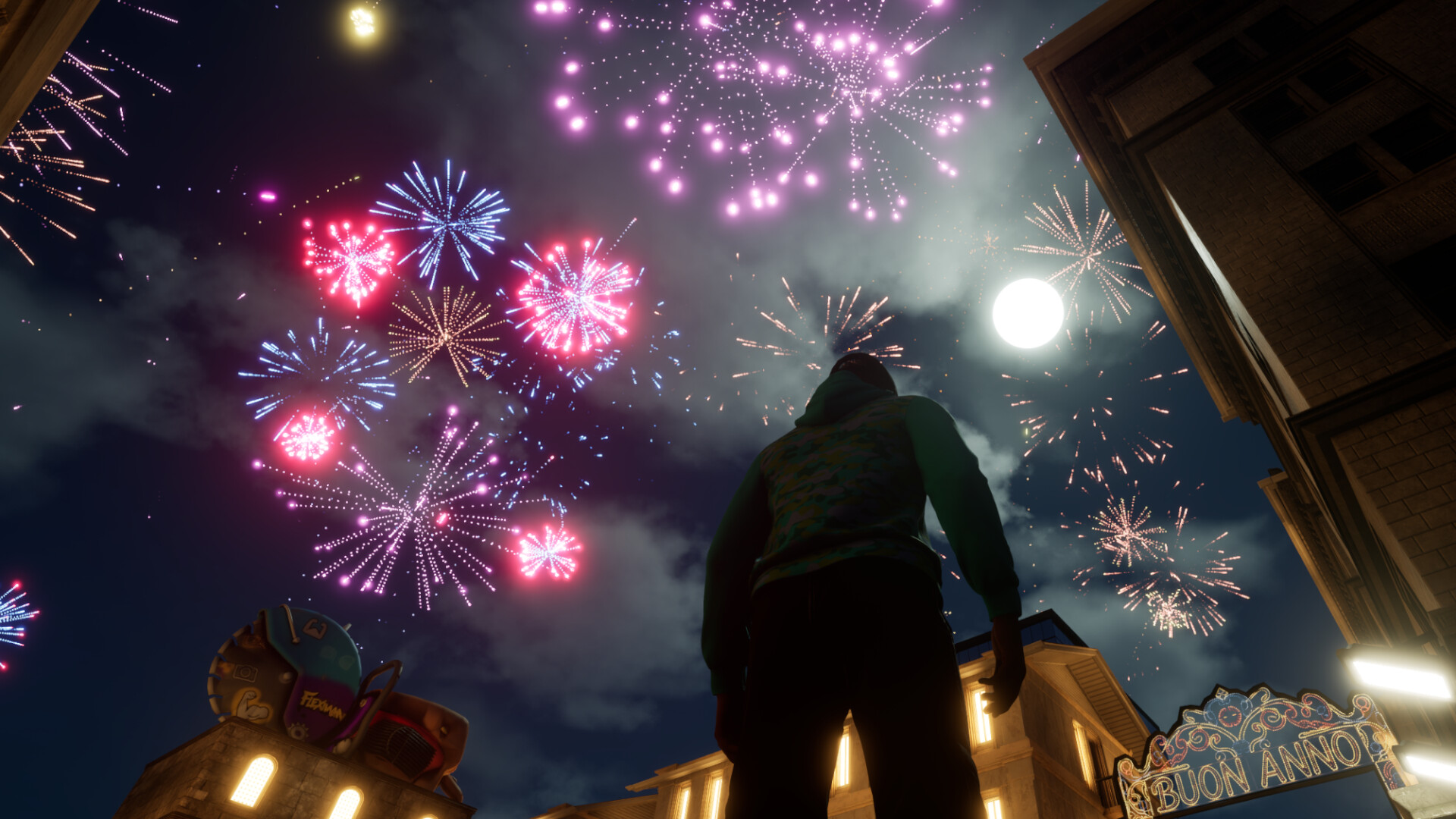 玩家正在點燃煙火製造混亂