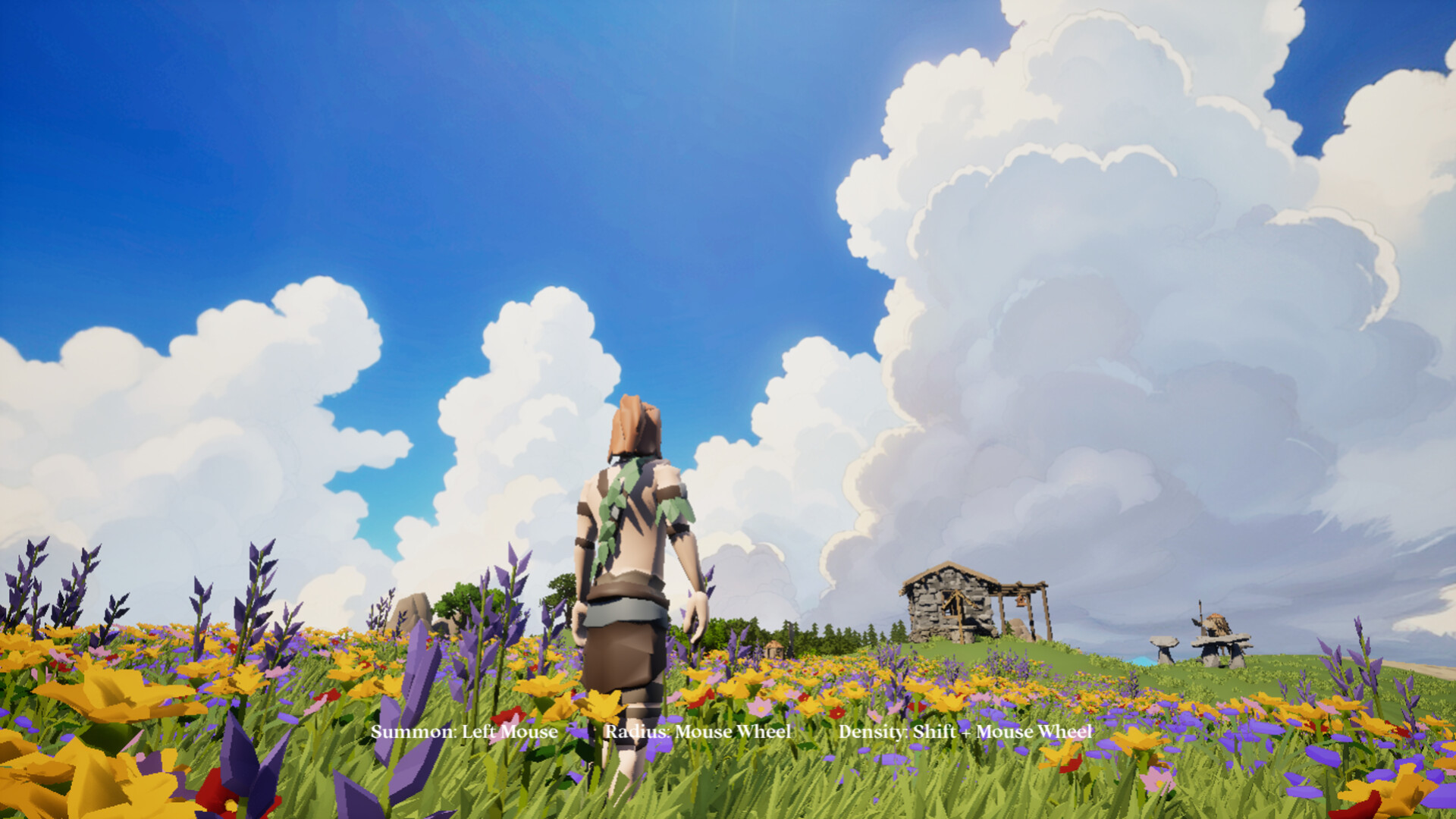 遊戲截圖，展示了不同季節或氣候下的植被變化。