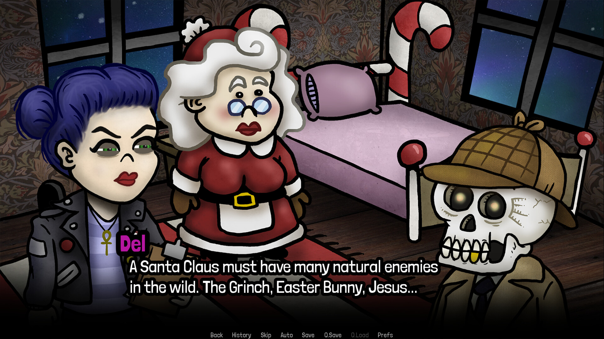 主角二人組正在審問聖誕老婆婆