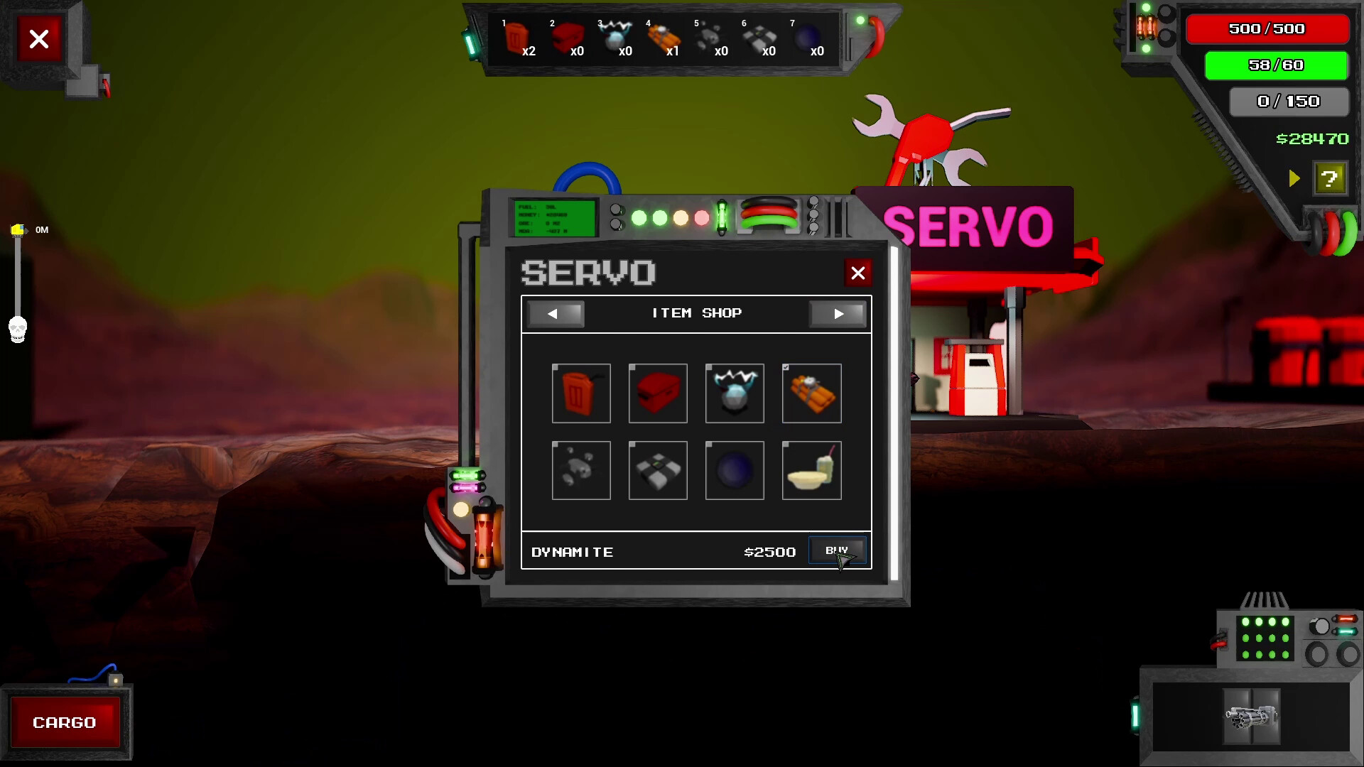 玩家在基地介面進行裝備購買與升級