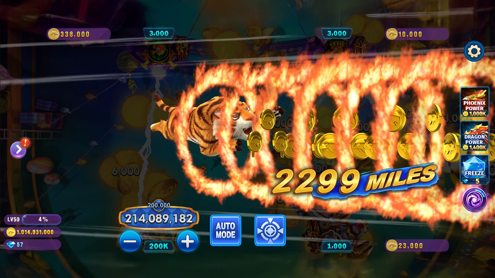 遊戲中的特殊模式展示，可能是恐龍或殭屍主題的關卡