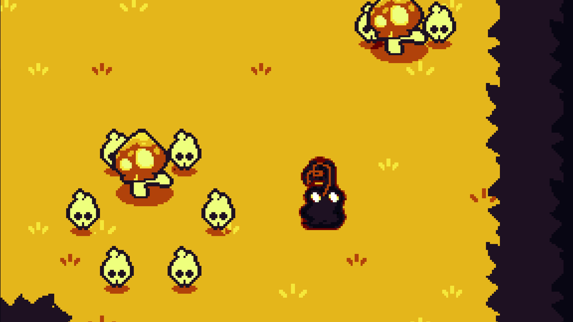 遊戲截圖，展示了特殊的房間結構與收集要素