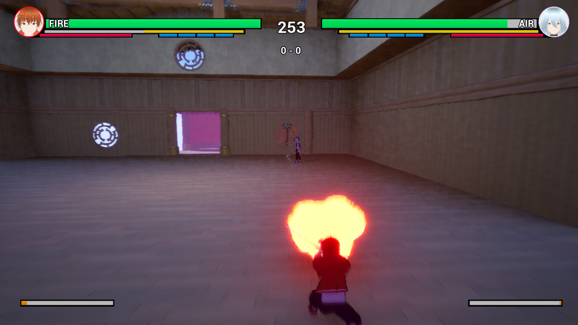 角色施放華麗的元素技能