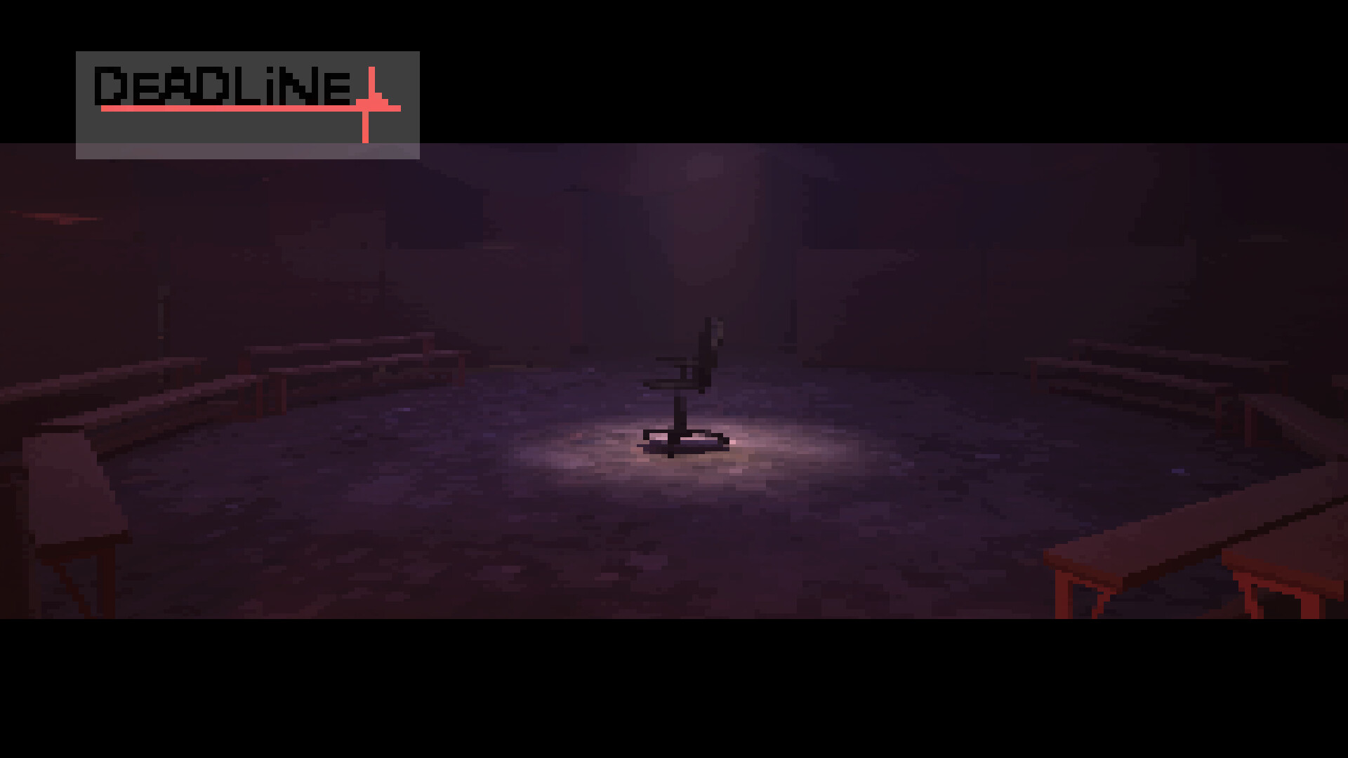 遊戲場景展現了精細的光影效果,陰暗的長廊中僅有微弱的光源。