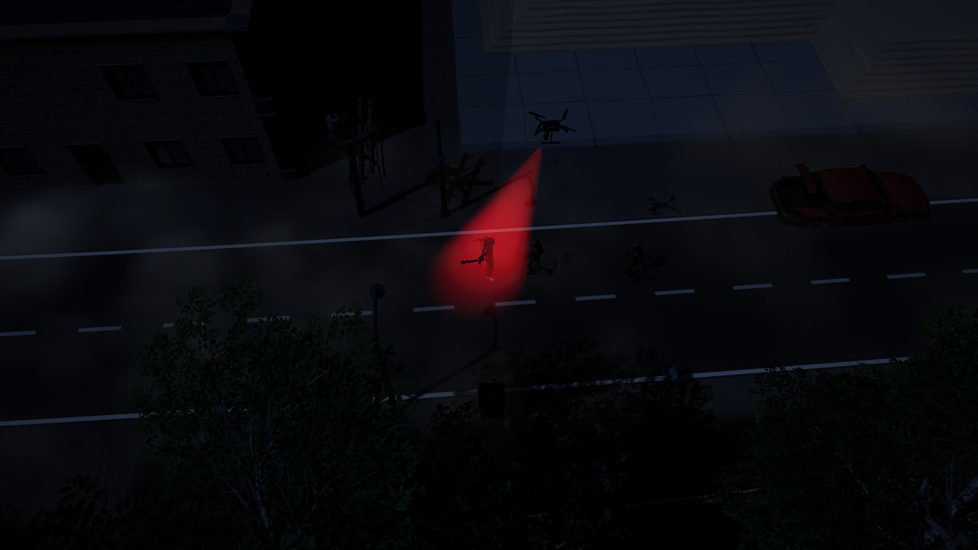 遊戲中的光影效果與氛圍營造，增加了潛行時的緊張感