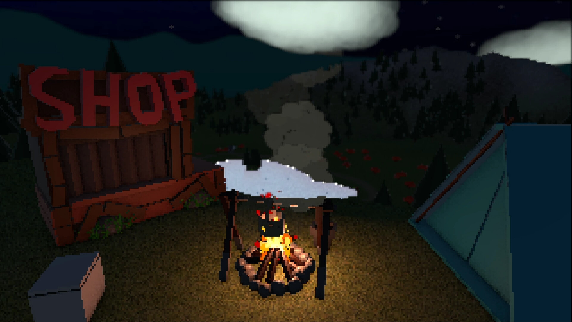 充滿復古風味的像素畫面與UI設計