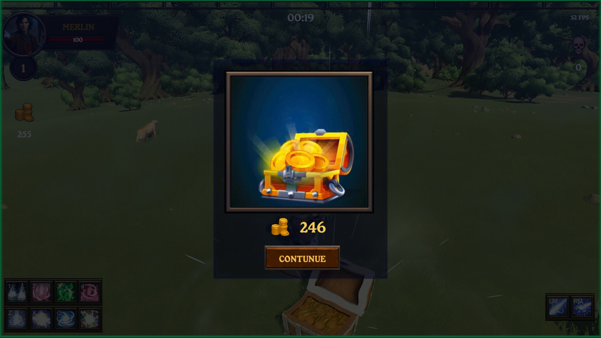 梅林倖存者在奇幻森林中的戰鬥場景