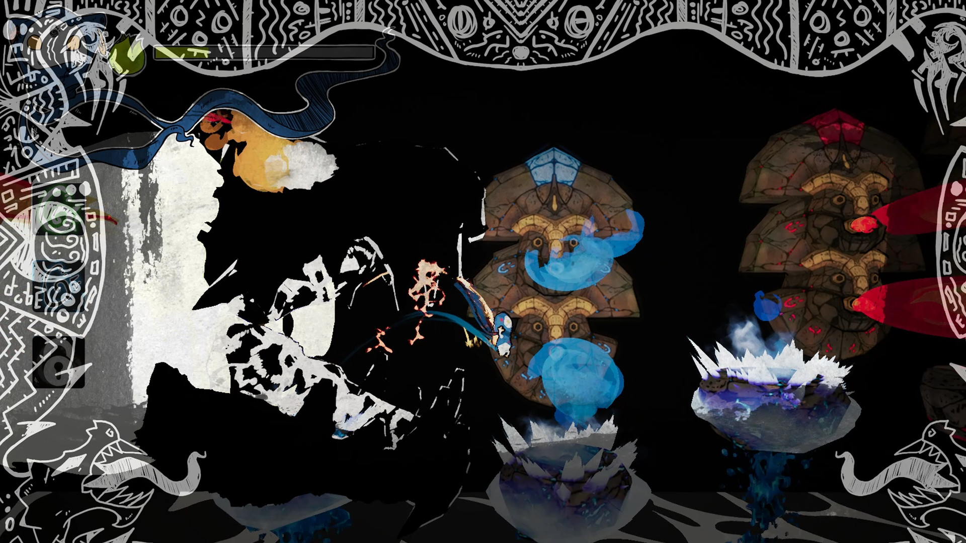 遊戲中充滿挑戰的平台關卡