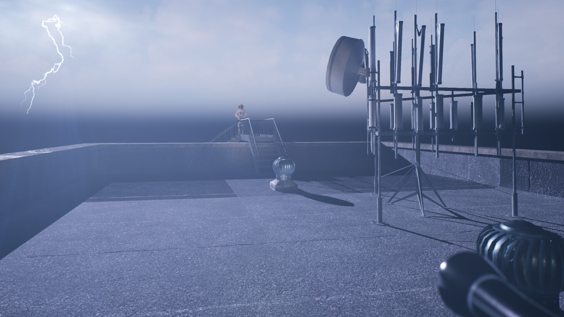 黑暗中的光影效果,營造出極佳的恐怖氣氛