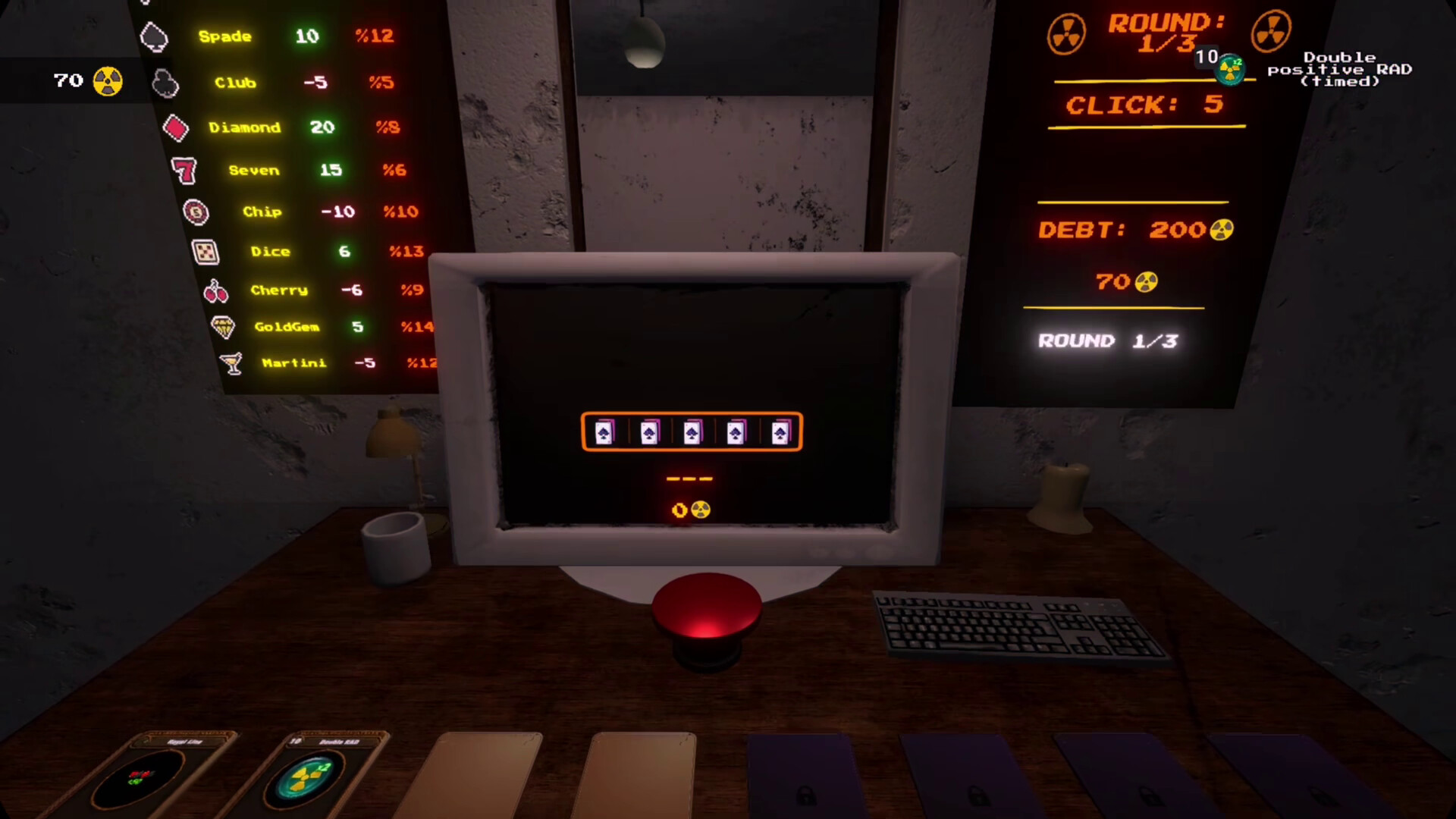 遊戲介面截圖，顯示了核心的轉盤機制與氧氣計量表