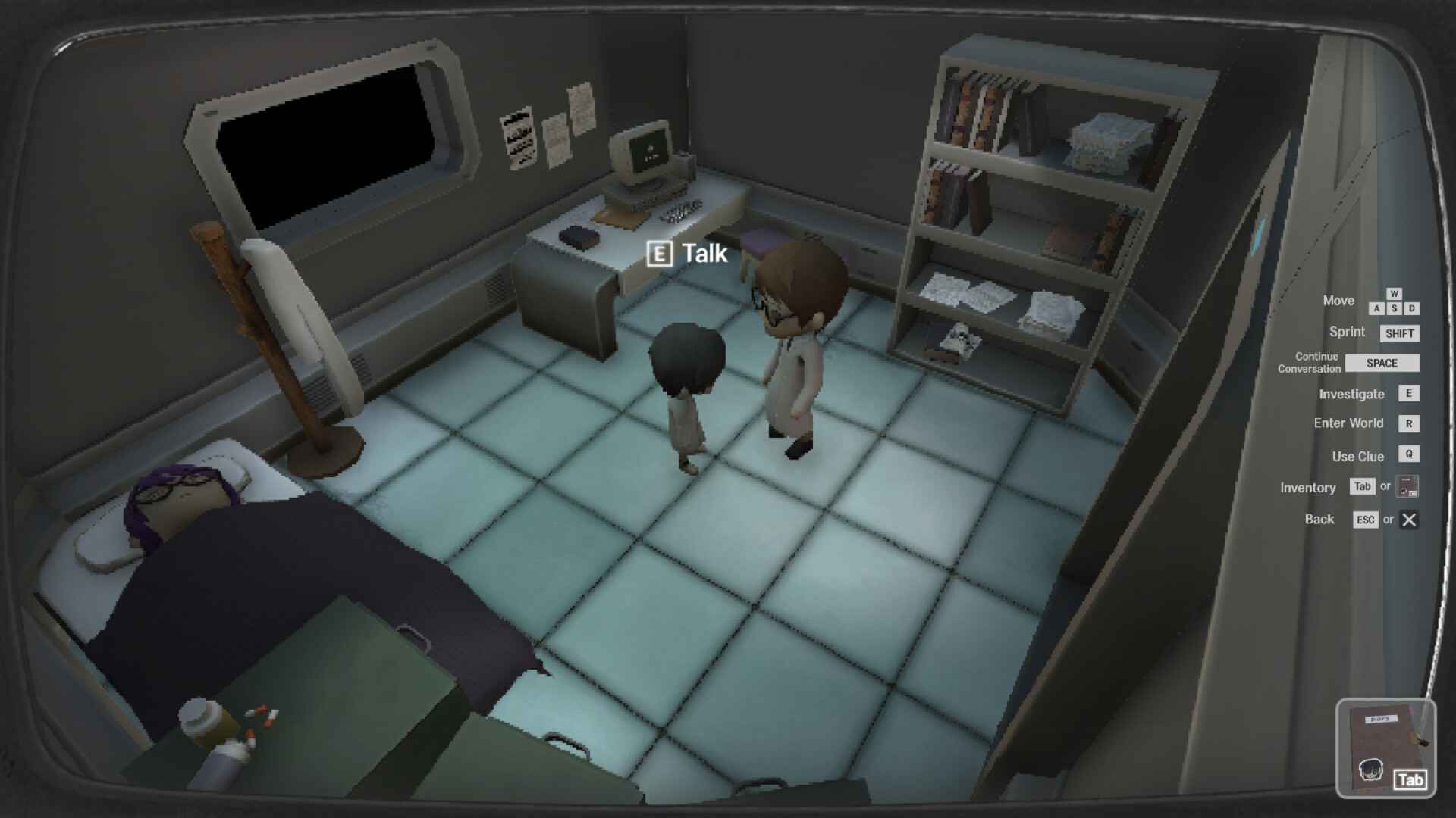 與角色對話互動的場景