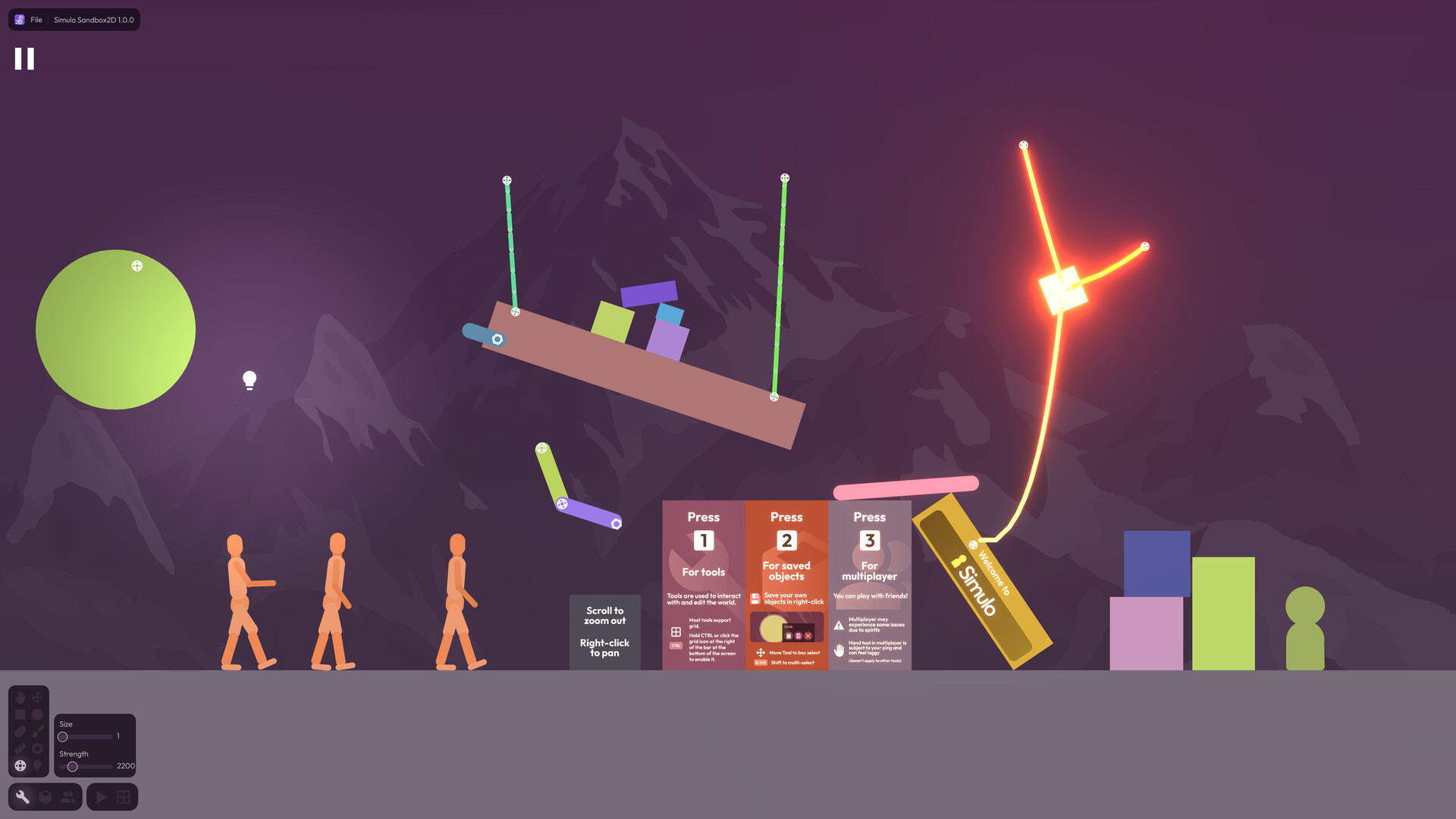 遊戲截圖展示了物理碰撞與布娃娃系統的互動