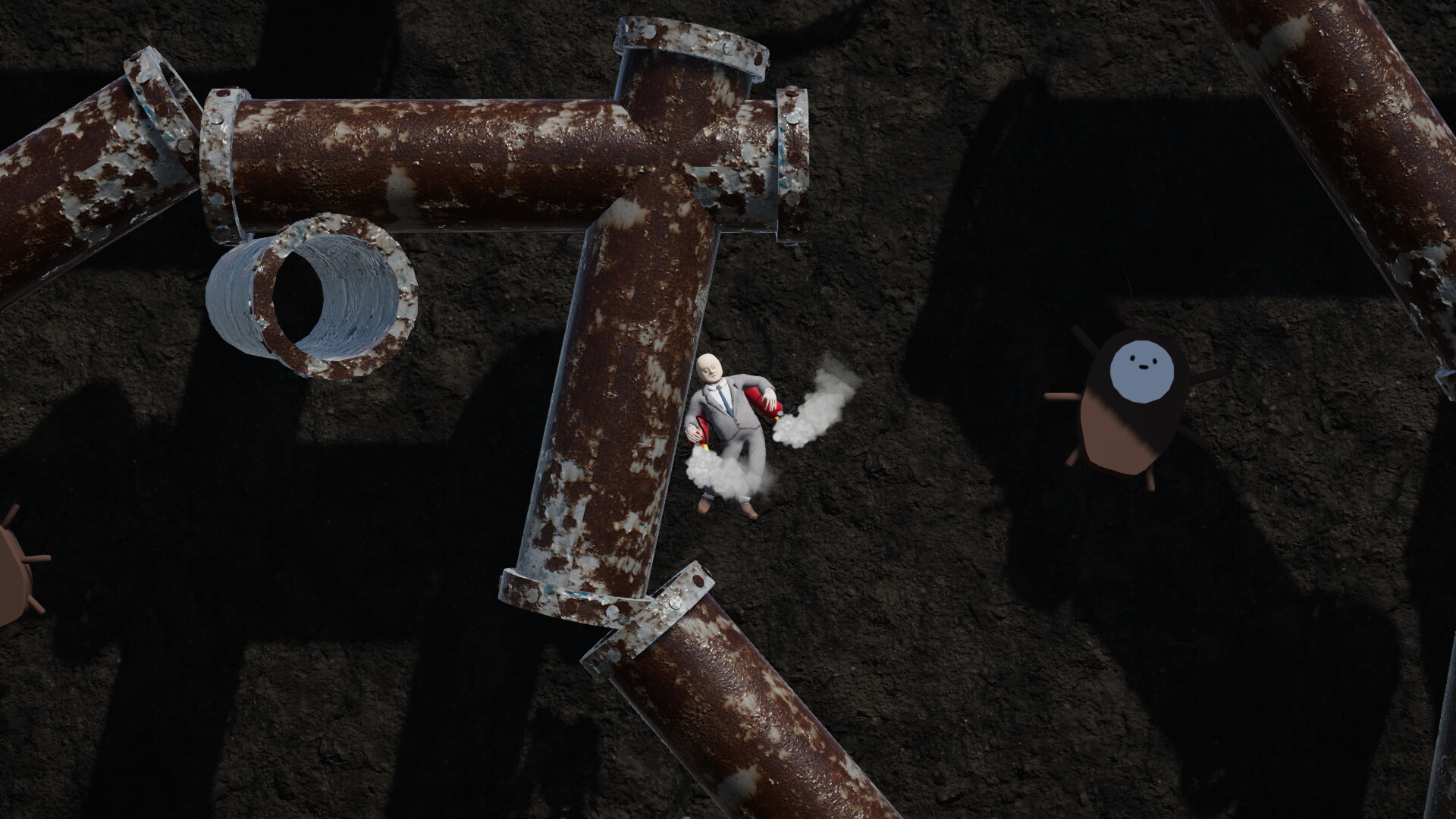 遊戲的畫面風格簡潔明亮，專注於物理互動的樂趣