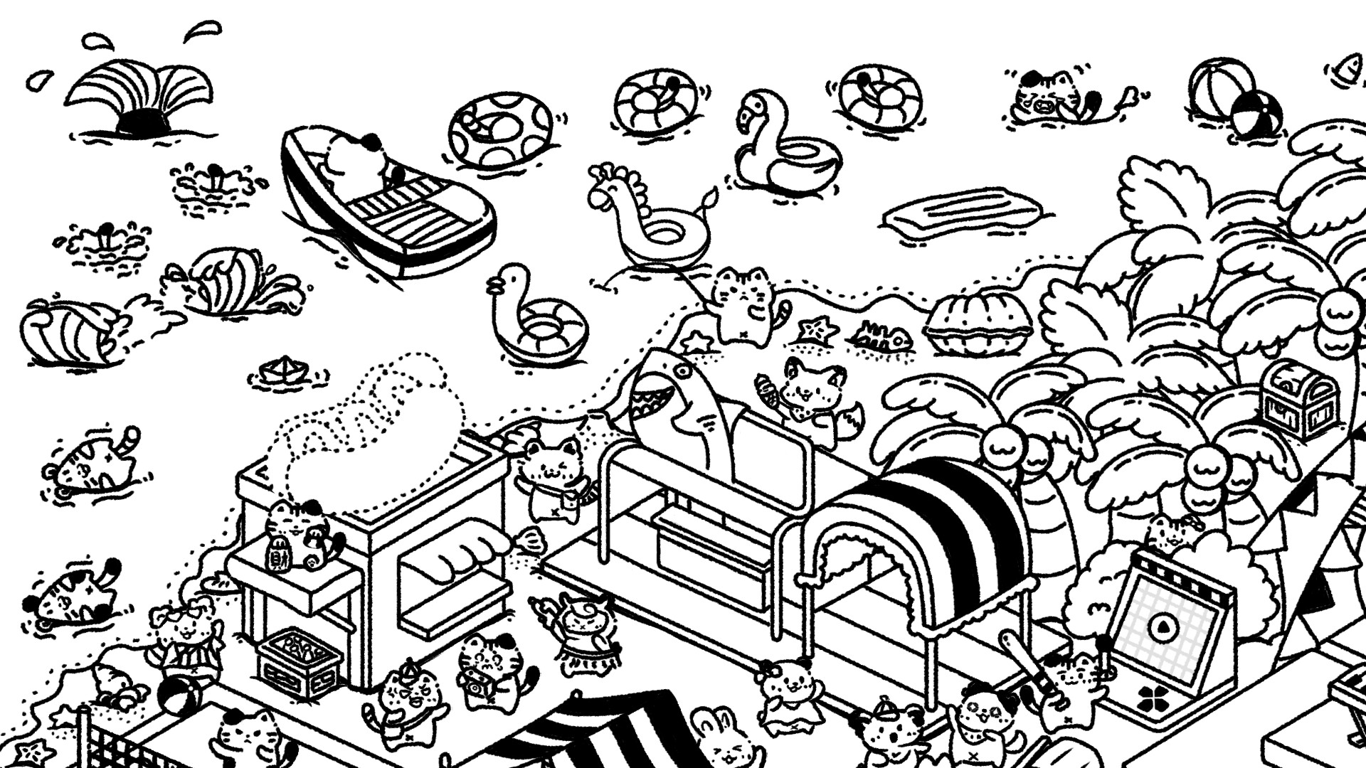 遊戲中一個充滿細節的溫馨房間場景。