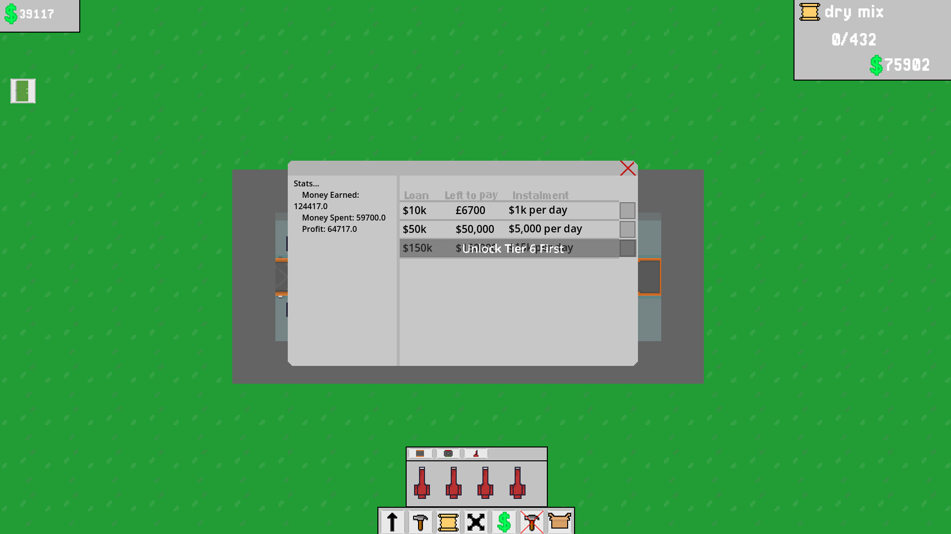 近距離觀察遊戲中的像素風格機器與傳送帶細節