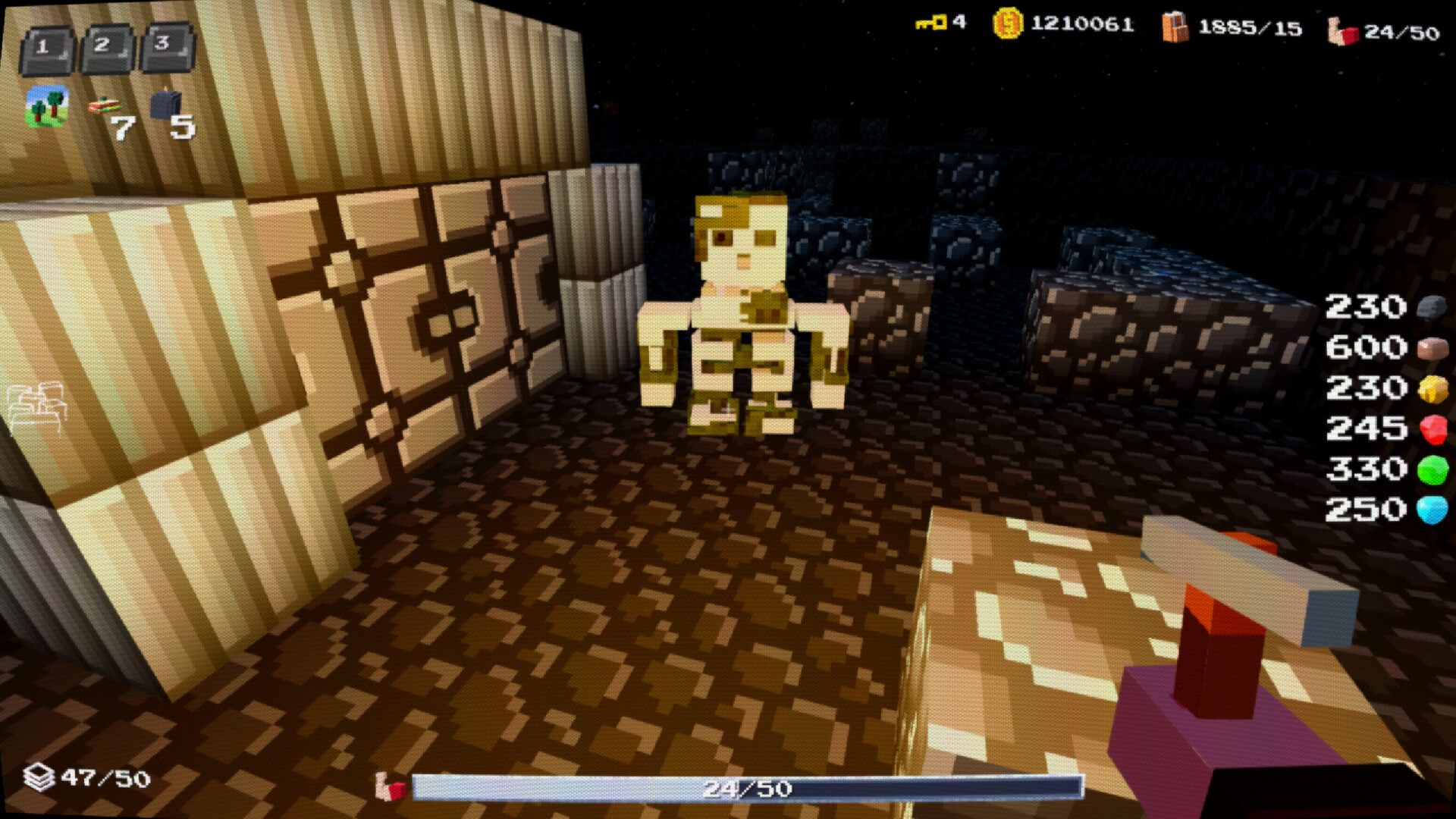 遊戲中發現珍貴礦脈的瞬間,畫面色彩變得豐富。