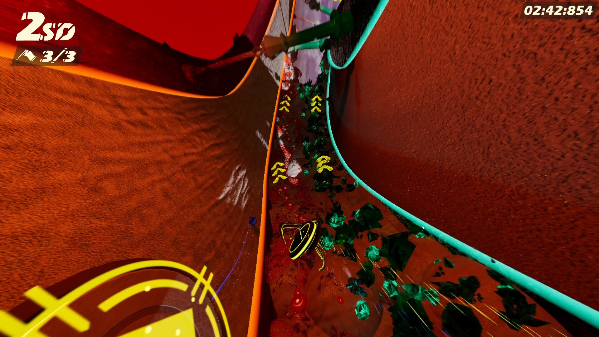 遊戲的場景設計充滿了獨特的美學，光影與色彩的運用十分大膽。