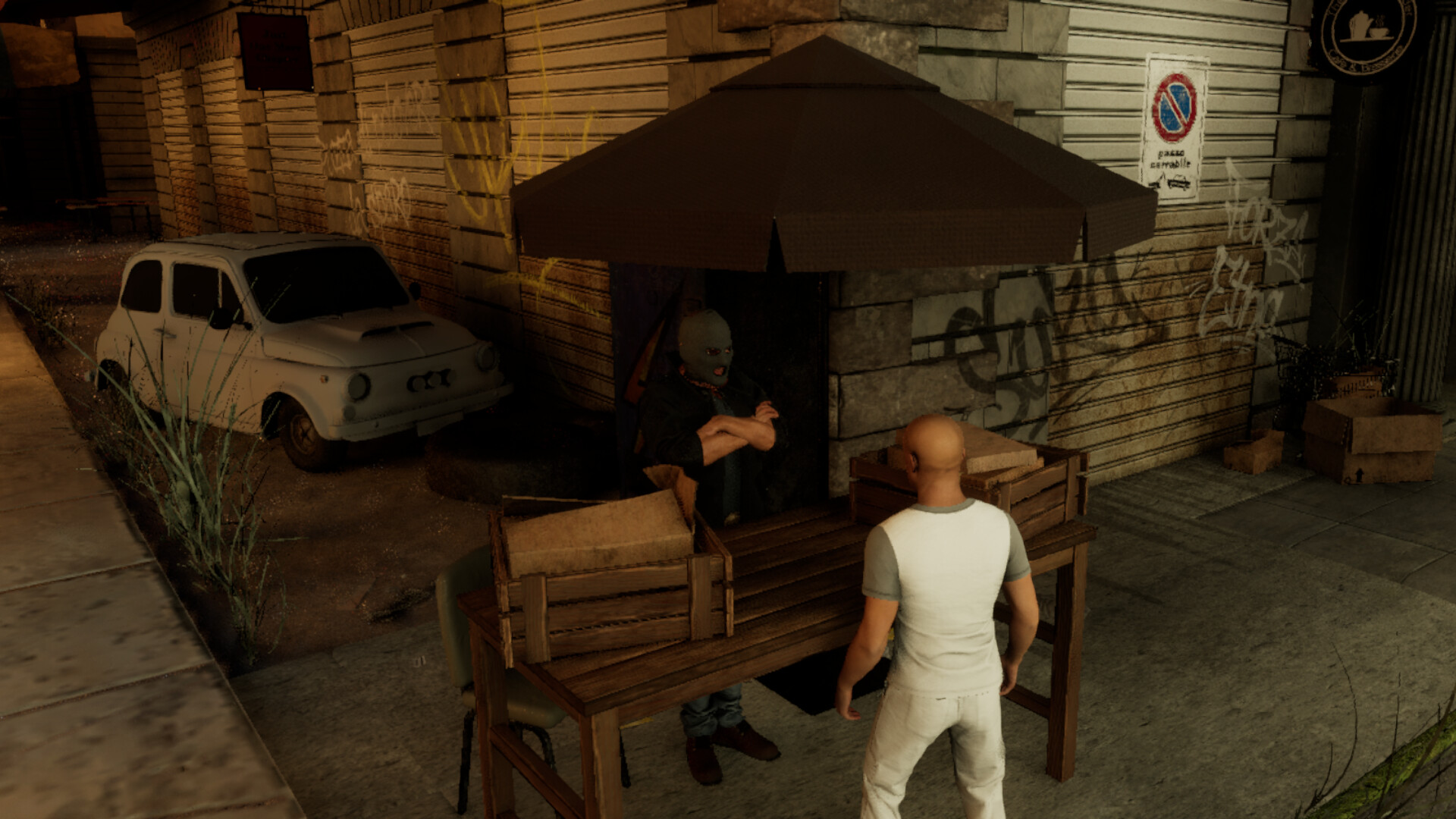 遊戲中充滿義大利街頭風格的場景