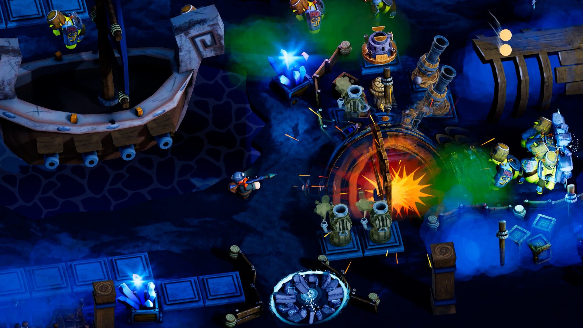 遊戲中的防禦設施特寫