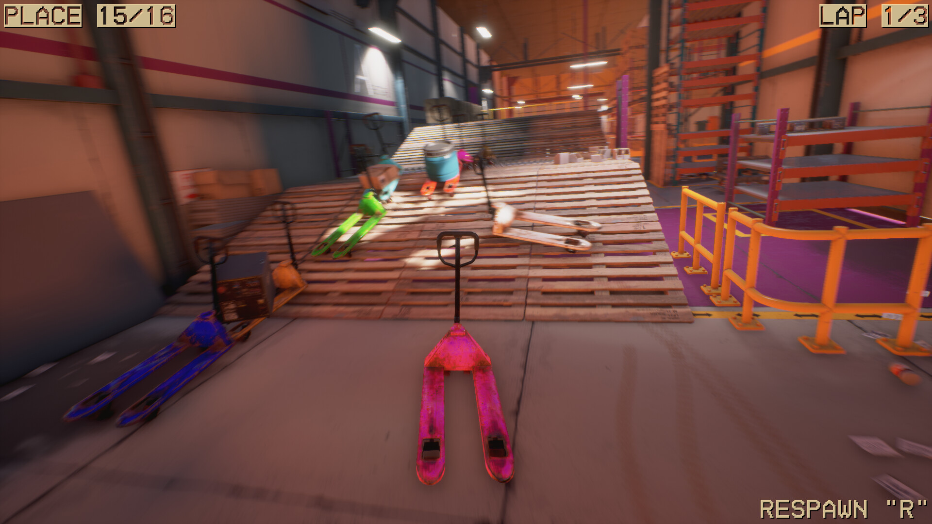 近距離視角展示改裝後的托盤搬運車