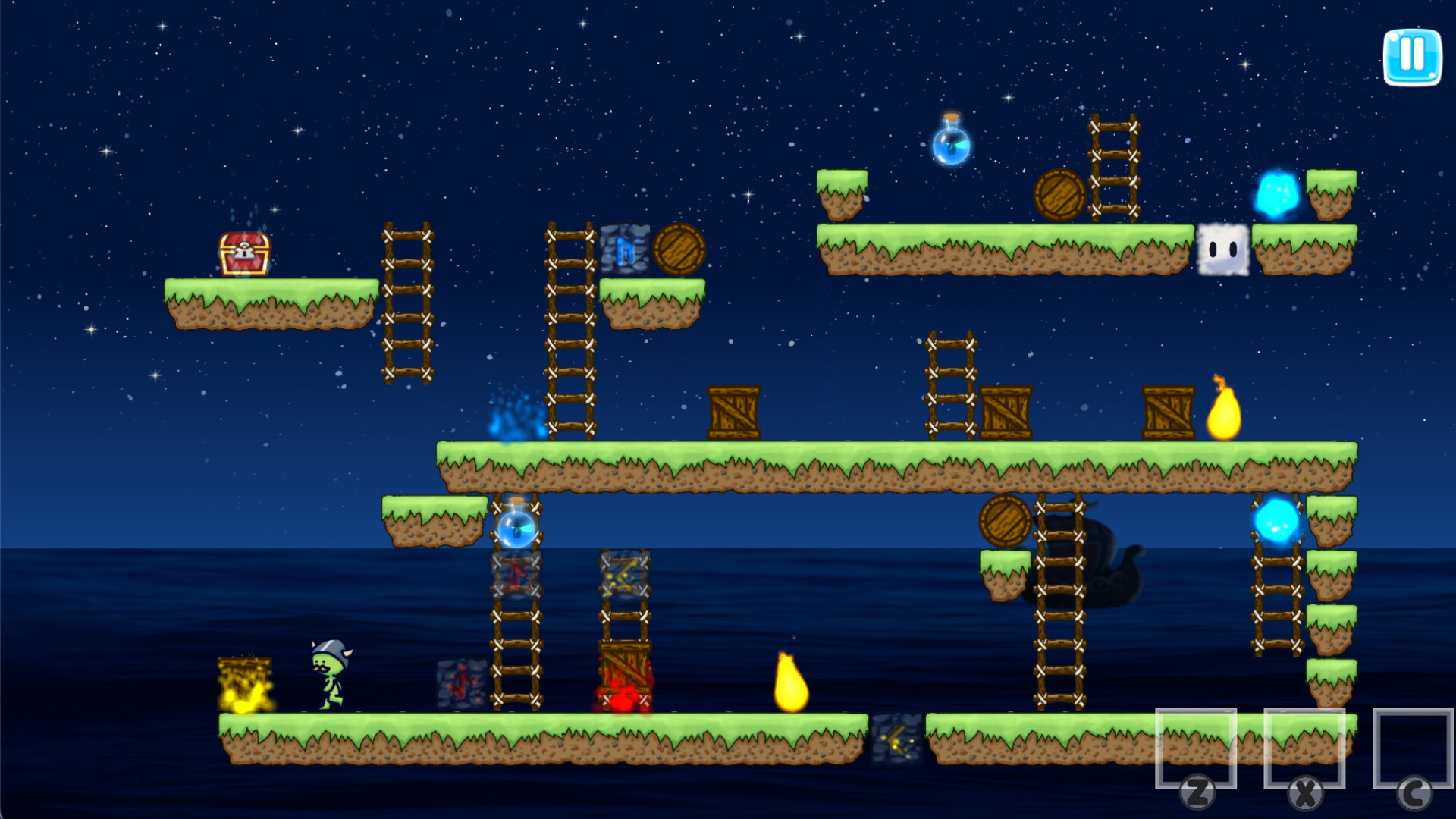 Push and Plunder Puzzle Mechanics