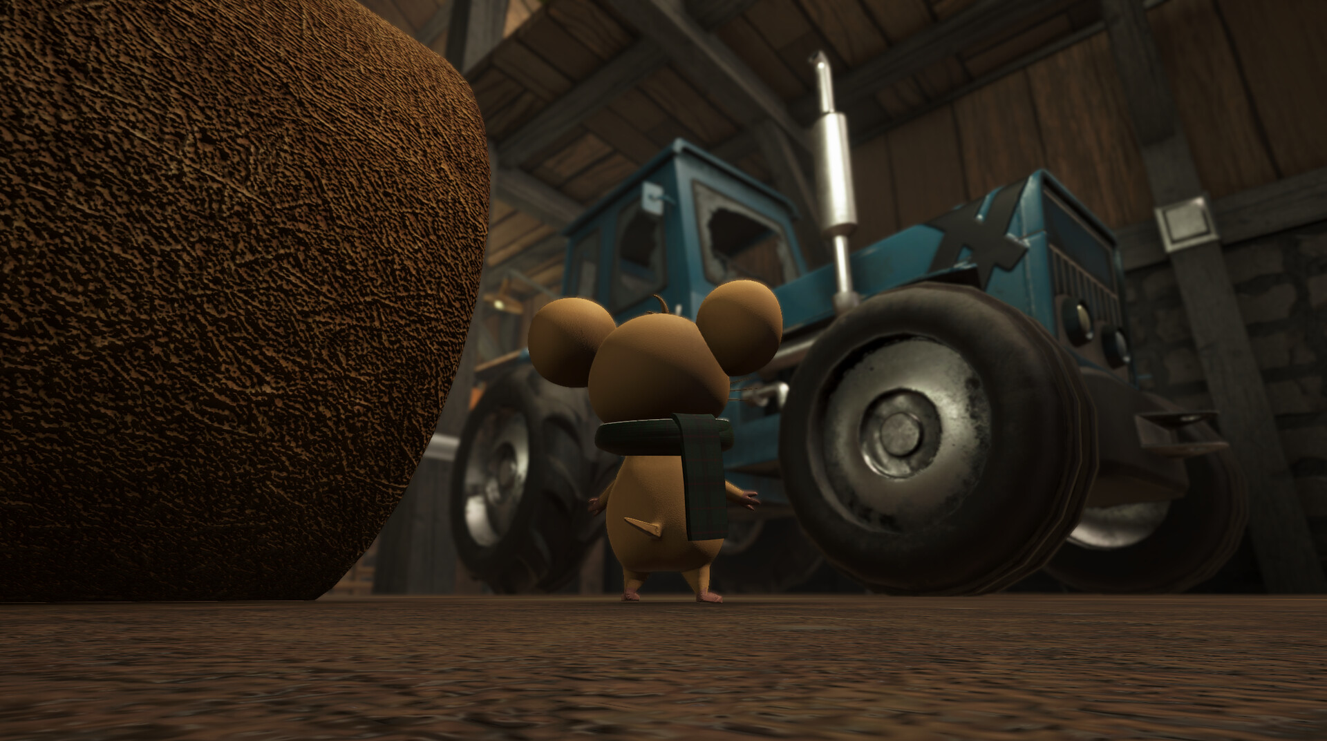 乳牛推動重物為夥伴開路