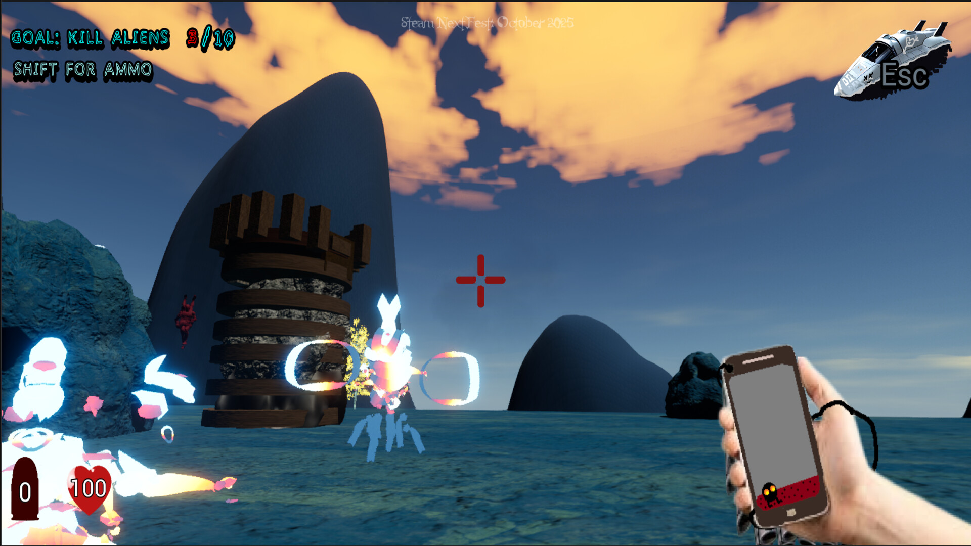 遊戲中的手機介面，顯示玩家需要在戰鬥中操作手機