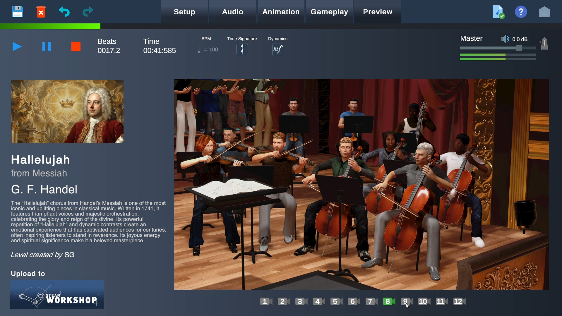 Maestro Level Editor 音訊編輯介面