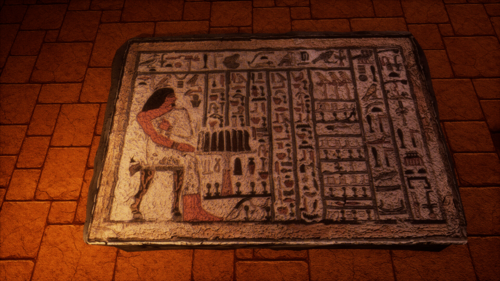 陰暗的法老王陵墓場景