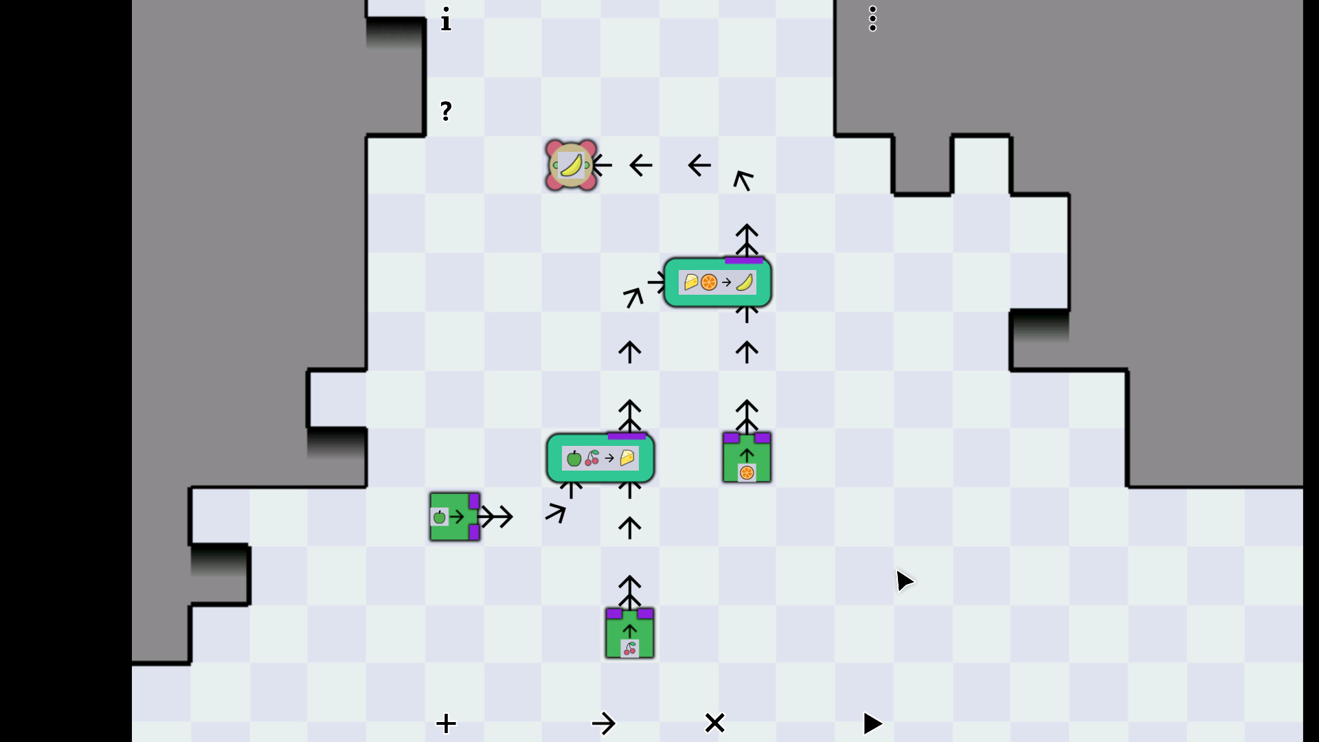 遊戲截圖展示了早期的關卡設計,玩家需要將不同顏色的流體透過管線進行混合與傳輸