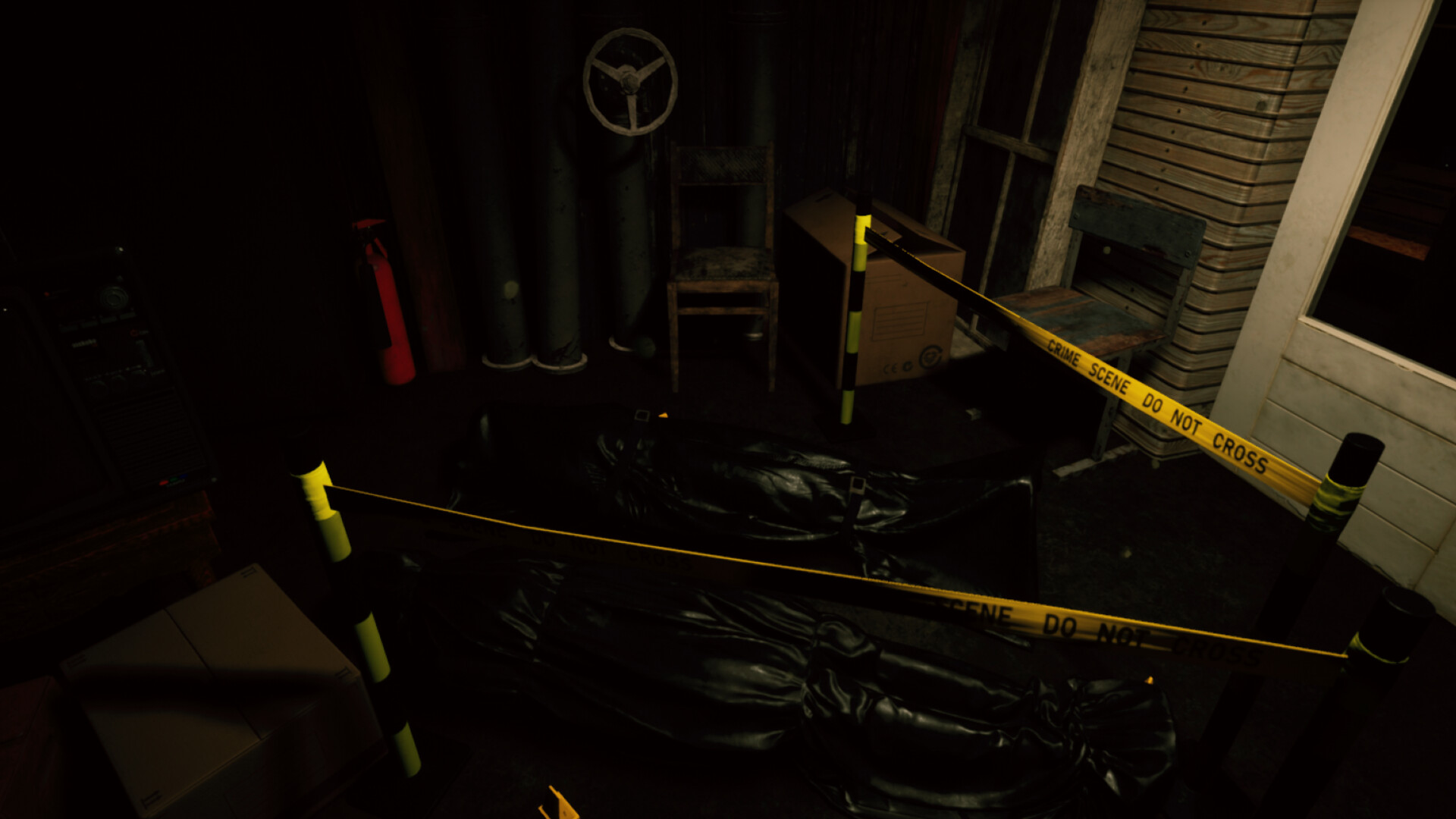 充滿神秘感的紅色燈光場景