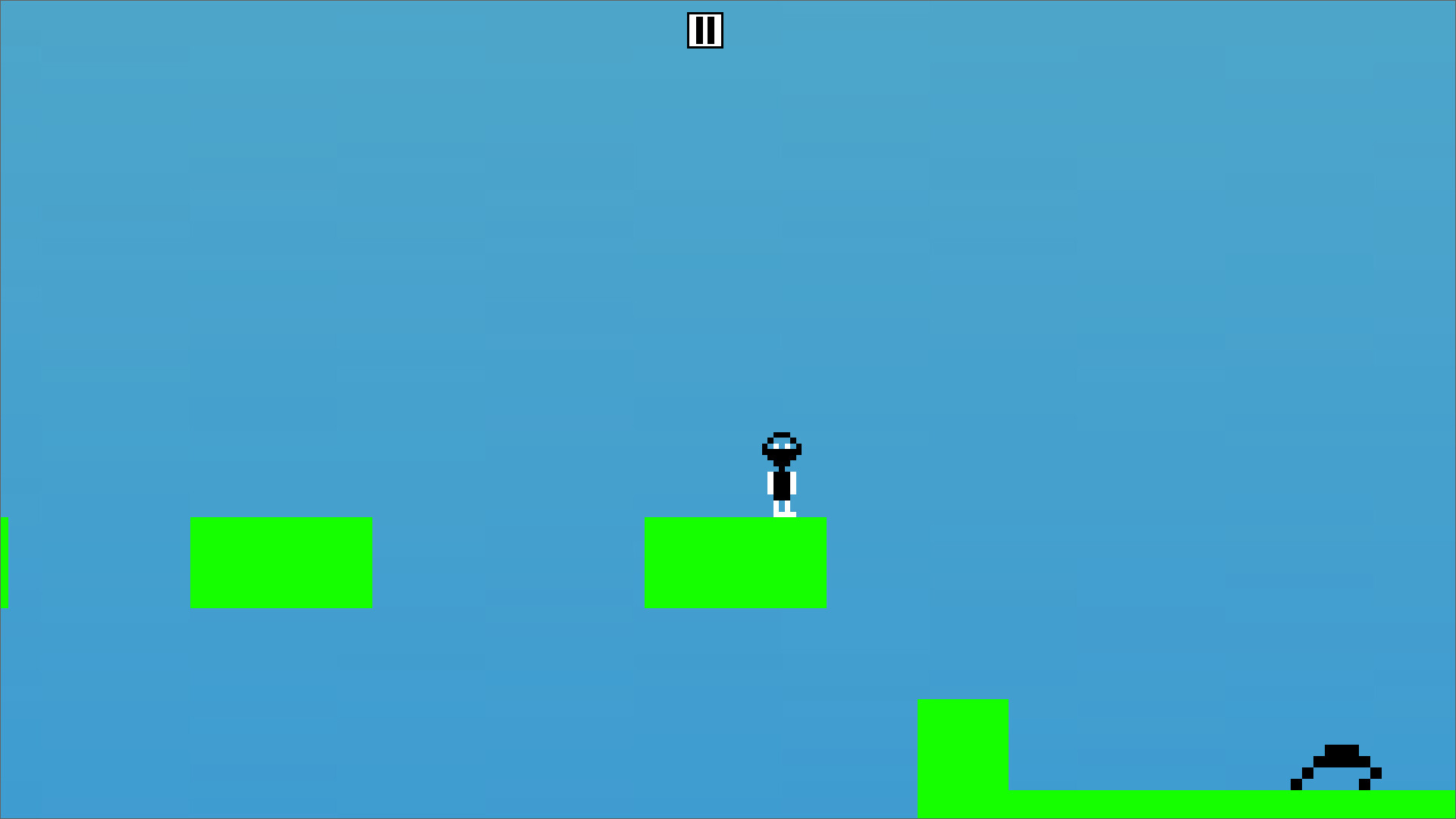 角色在一個被岩漿和尖刺環繞的狹窄通道中前進。