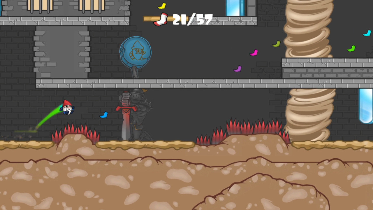 地精在空中滑翔的畫面，展現了垂直空間的探索