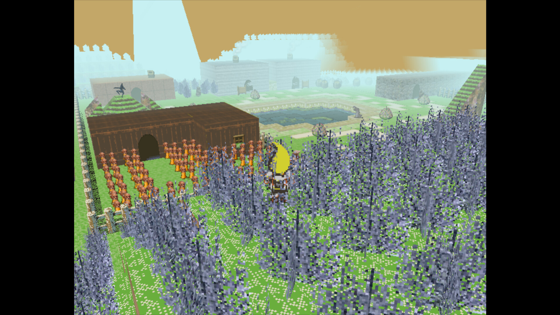 遊戲中另一張戰鬥截圖,敵人是數個漂浮的眼球