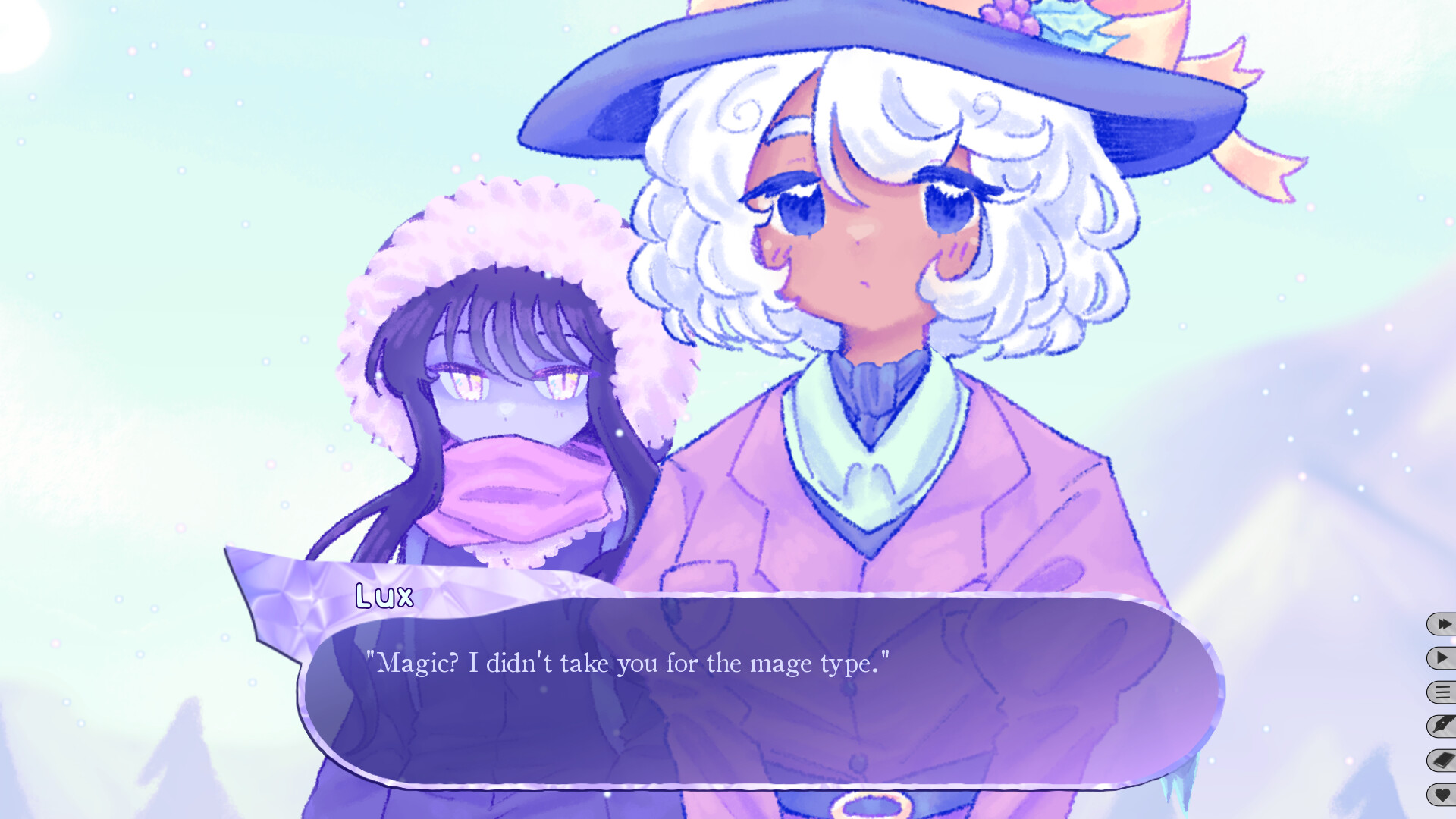 遊戲實機畫面截圖4：雪地中的冒險場景