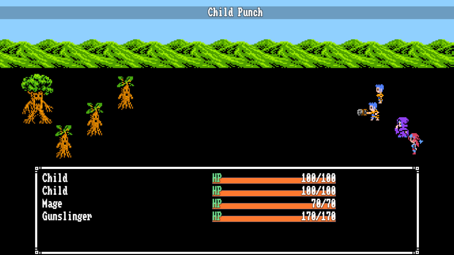 展示遊戲中豐富的 UI 與角色狀態介面