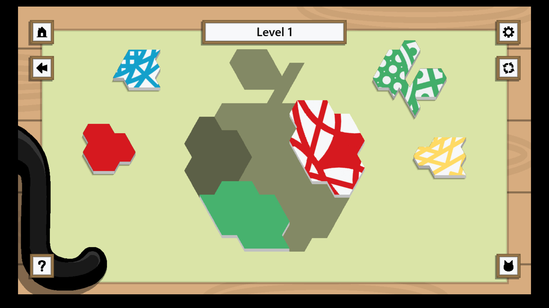 一個接近完成的謎題,金色的修復痕跡已經開始顯現。