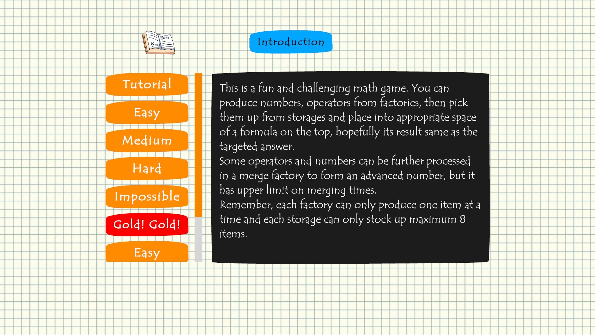 Linear 線性模式遊玩介面