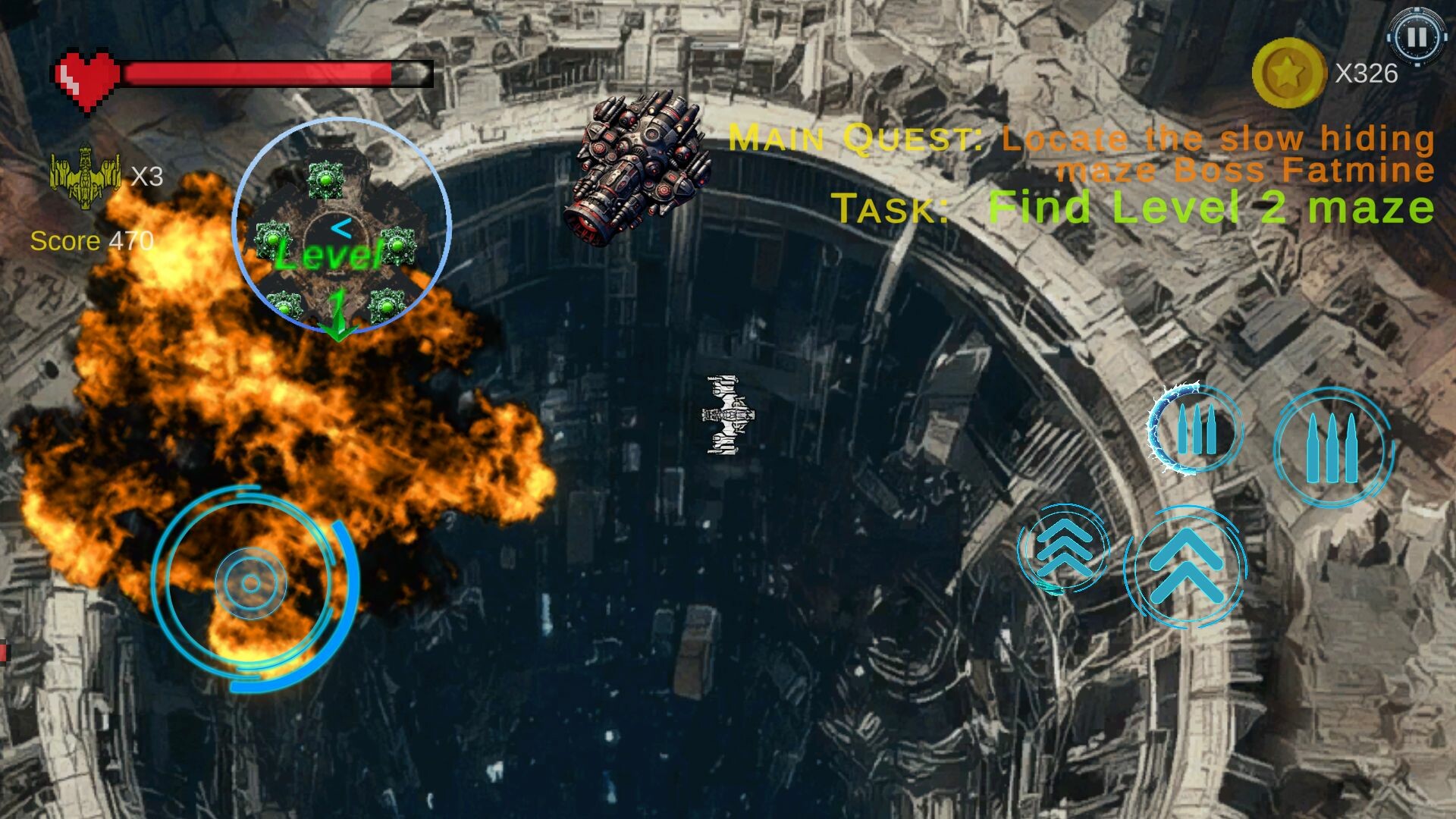 太空場景中的爆炸與光影特效