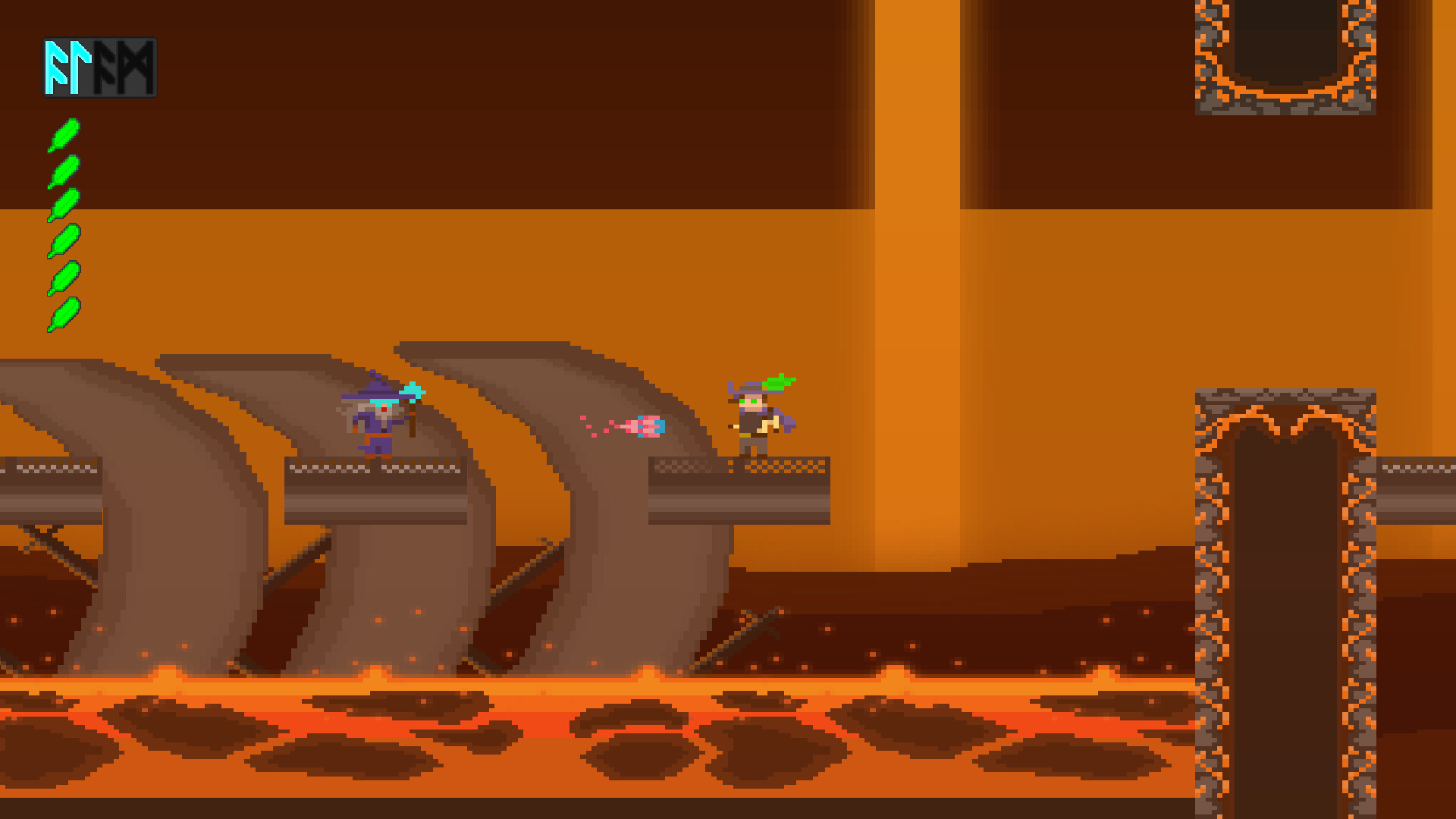 充滿挑戰性的關卡設計,玩家需要靈活運用衝刺與魔法。