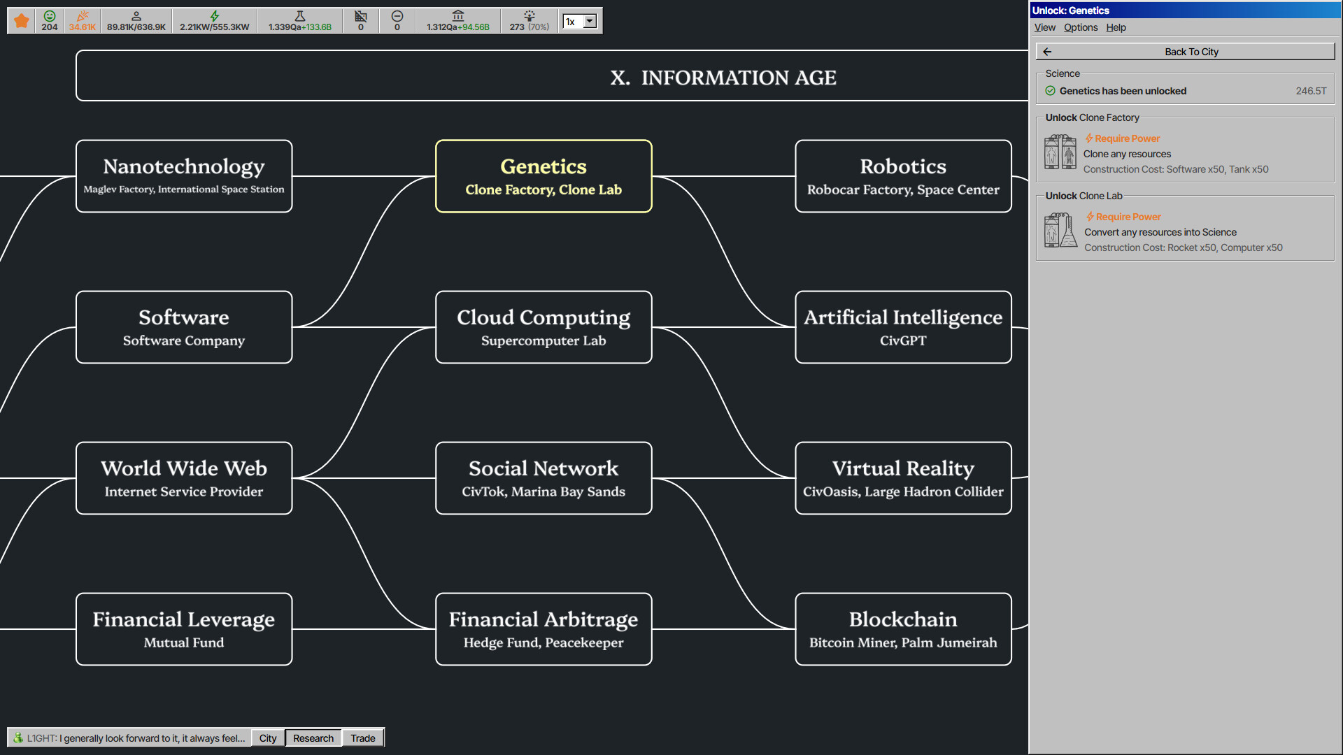 展示遊戲中地圖擴張與不同地形資源的分布情況，玩家需要根據地形規劃城市佈局。