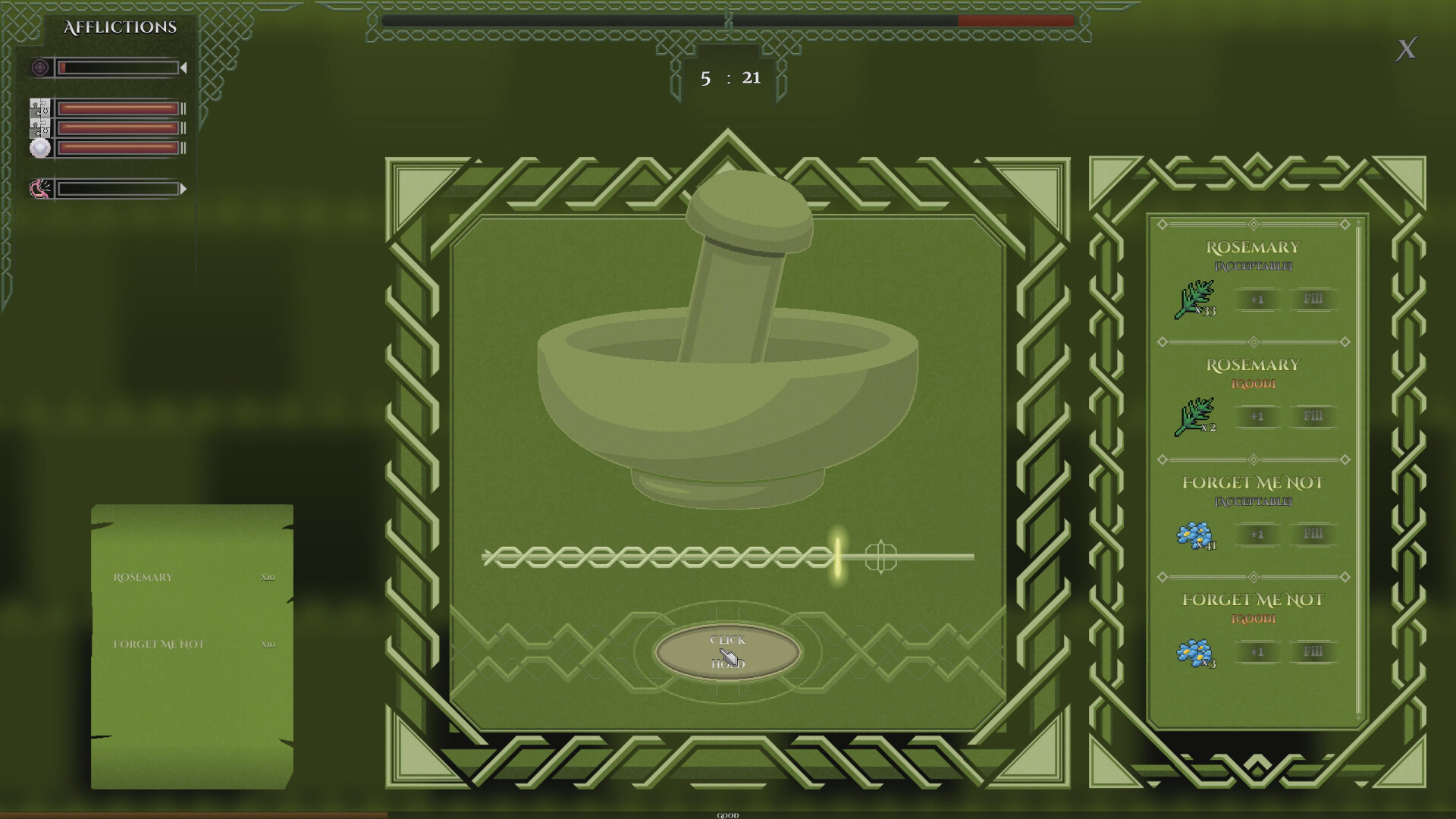 精細的像素藝術風格展現出藥劑師的工作環境