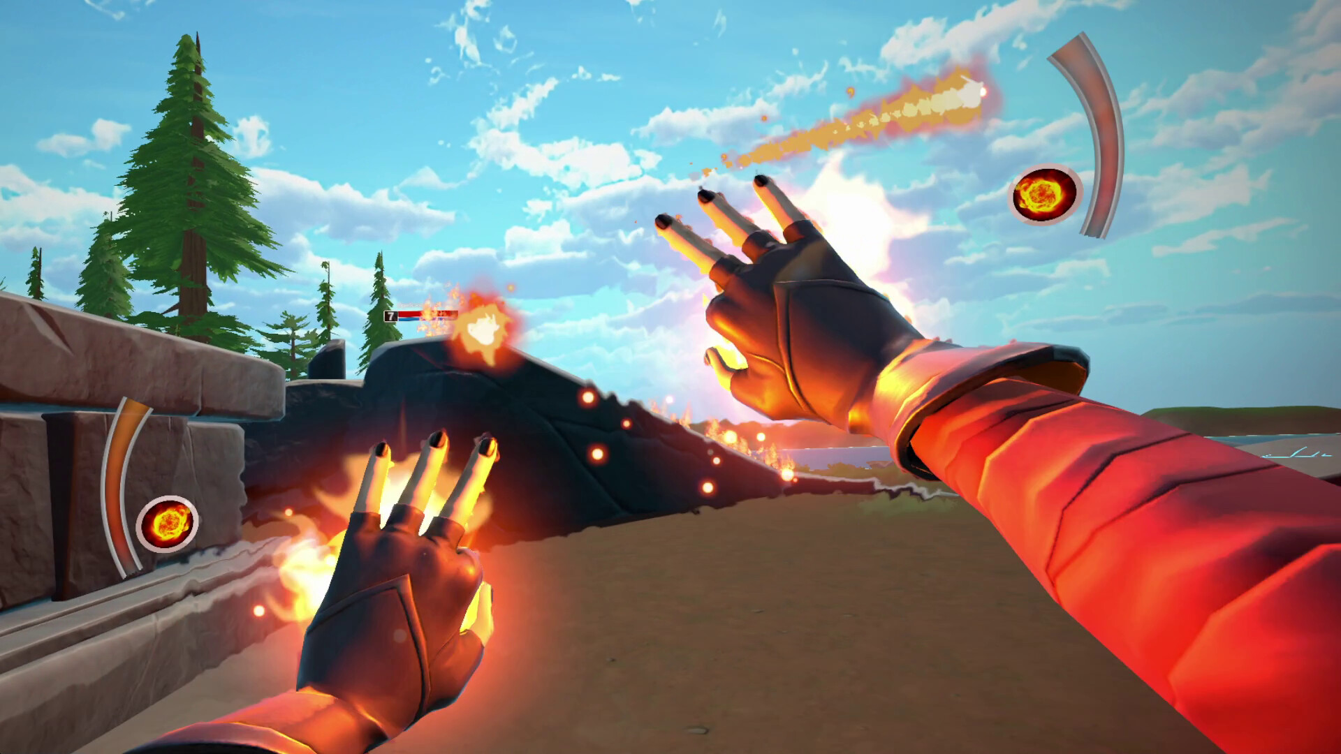 大地法師召喚石牆作為掩護