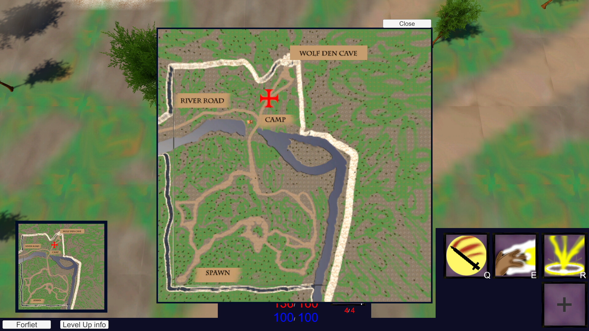 一個寧靜的村莊或城鎮的鳥瞰圖,有房屋和道路。