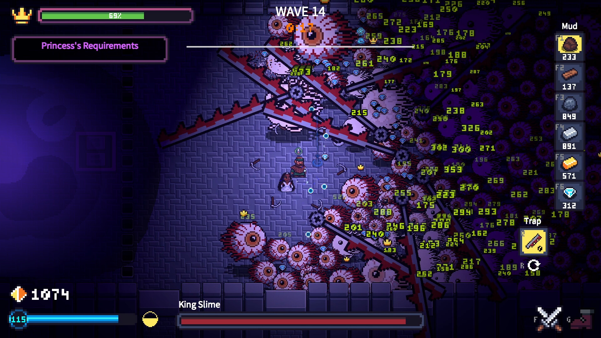 激烈的戰鬥場景,滿屏的特效與怪物大軍