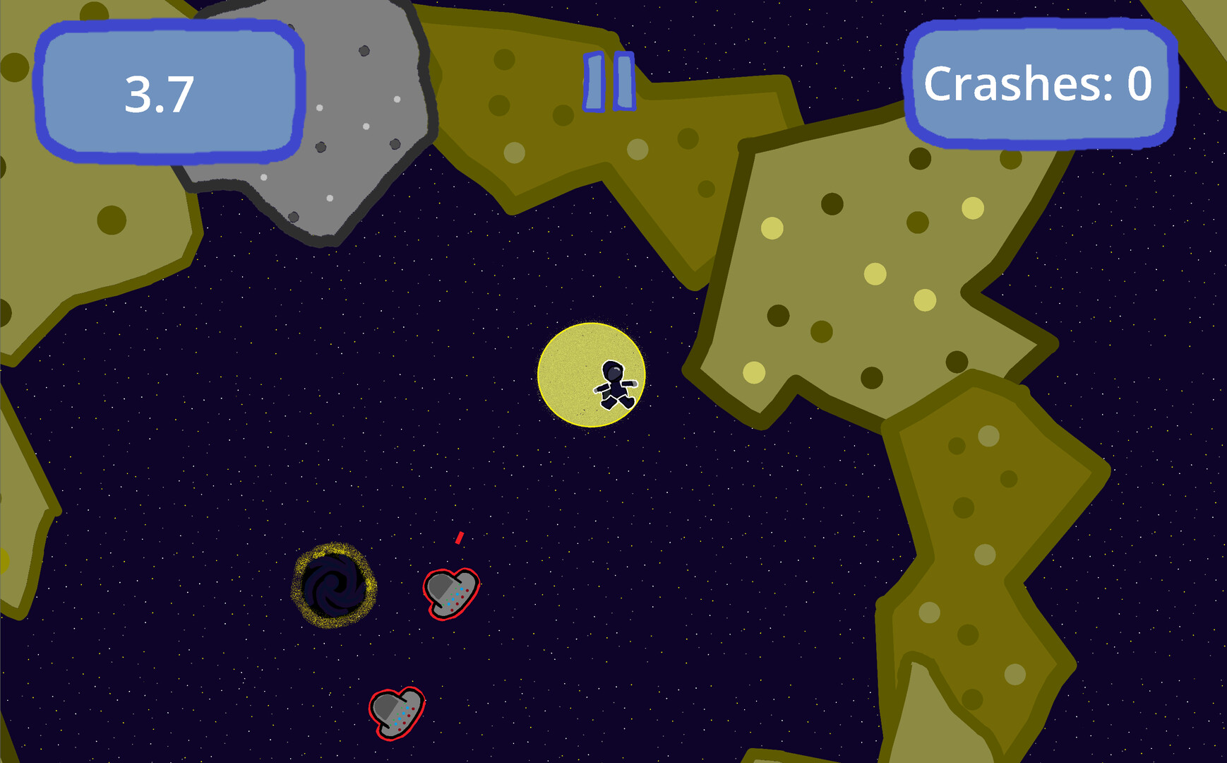 關卡中充滿了致命的尖刺與障礙物,考驗玩家的微操能力